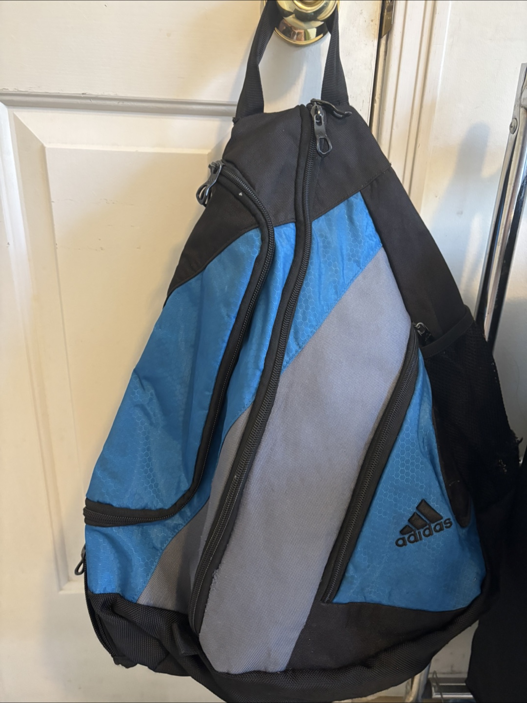 Adidas Sling Backpack - Blue, Black, Grey