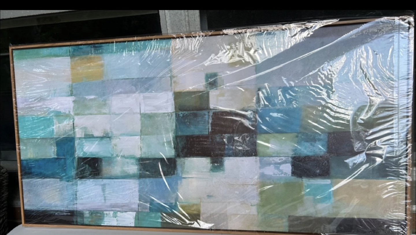 Framed Colourful Abstract Canvas Wall Art (20” x 40”) - photo 2