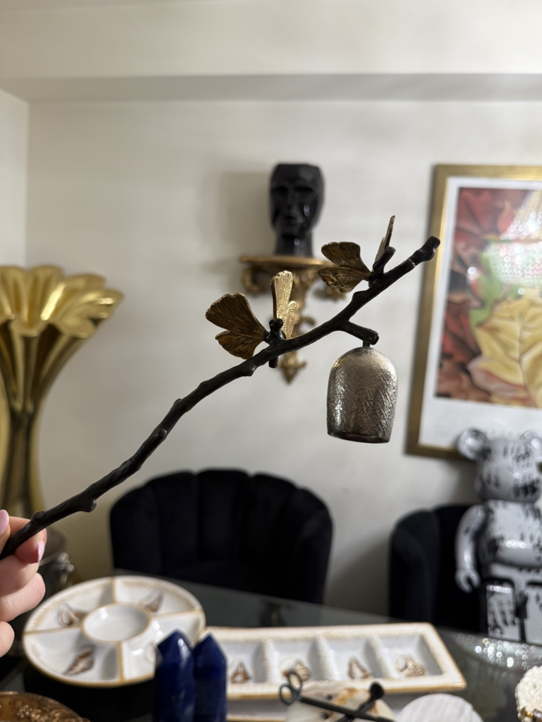 Decorative Branch with Bell & Butterflies