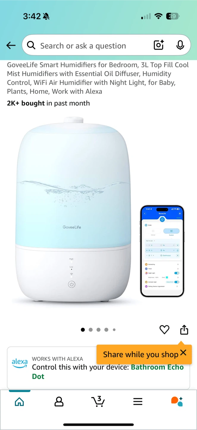 GoveeLife 3L Smart Humidifier - photo 2