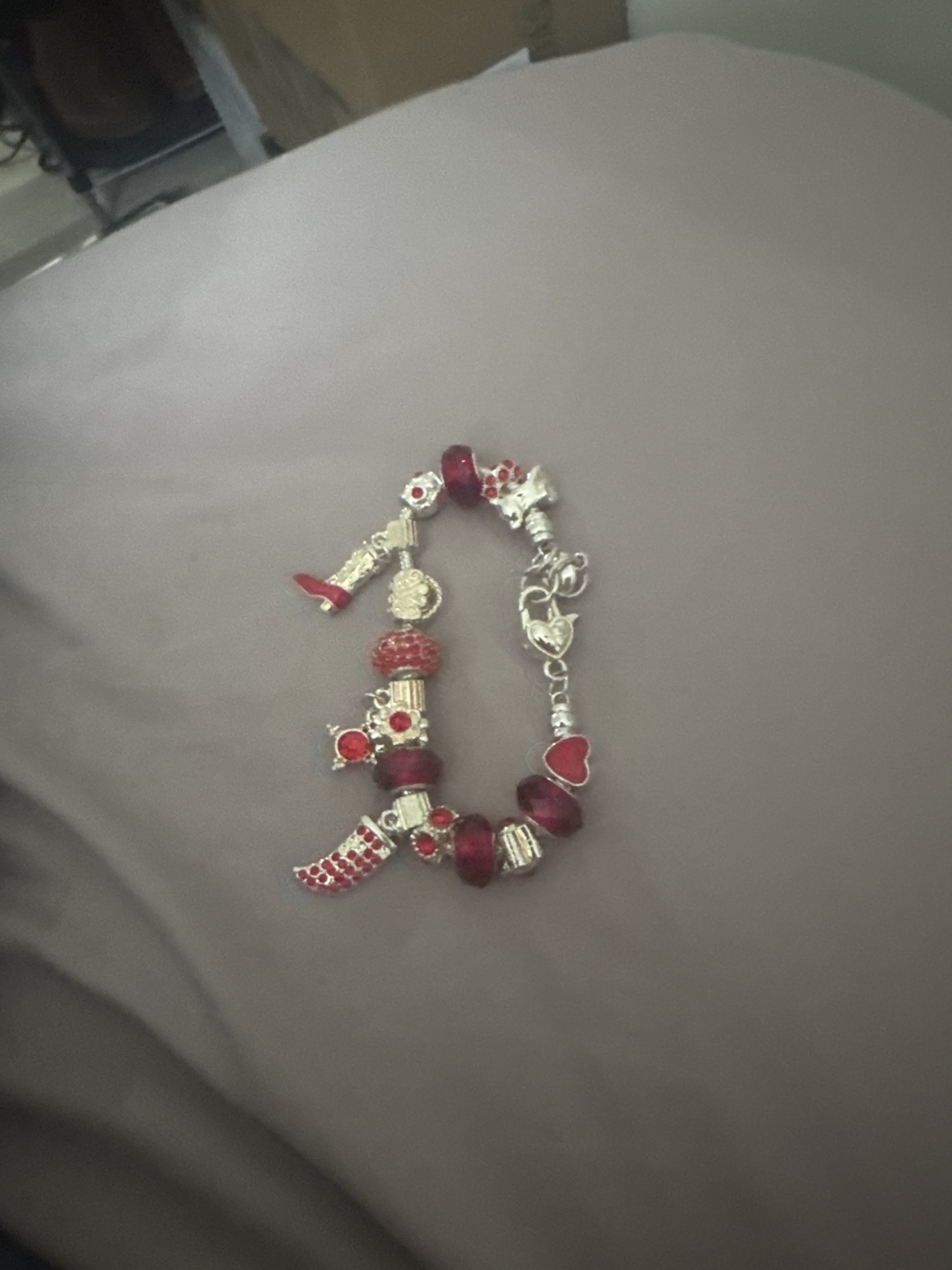 Pandora Charm Bracelet - Red & Silver - photo 2
