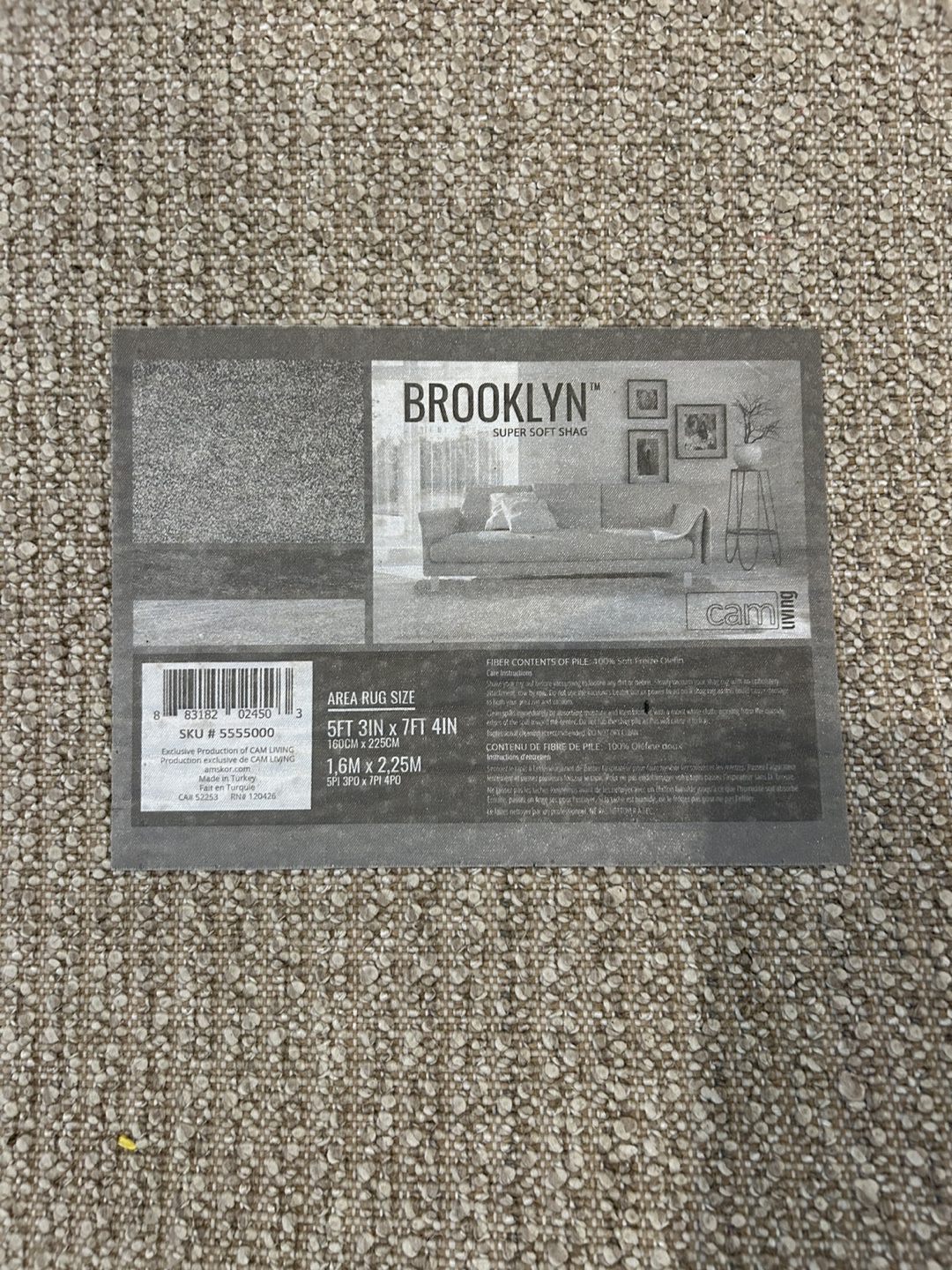 Brooklyn Super Soft Shag Rug, 5ft 3in x 7ft 4in - photo 3