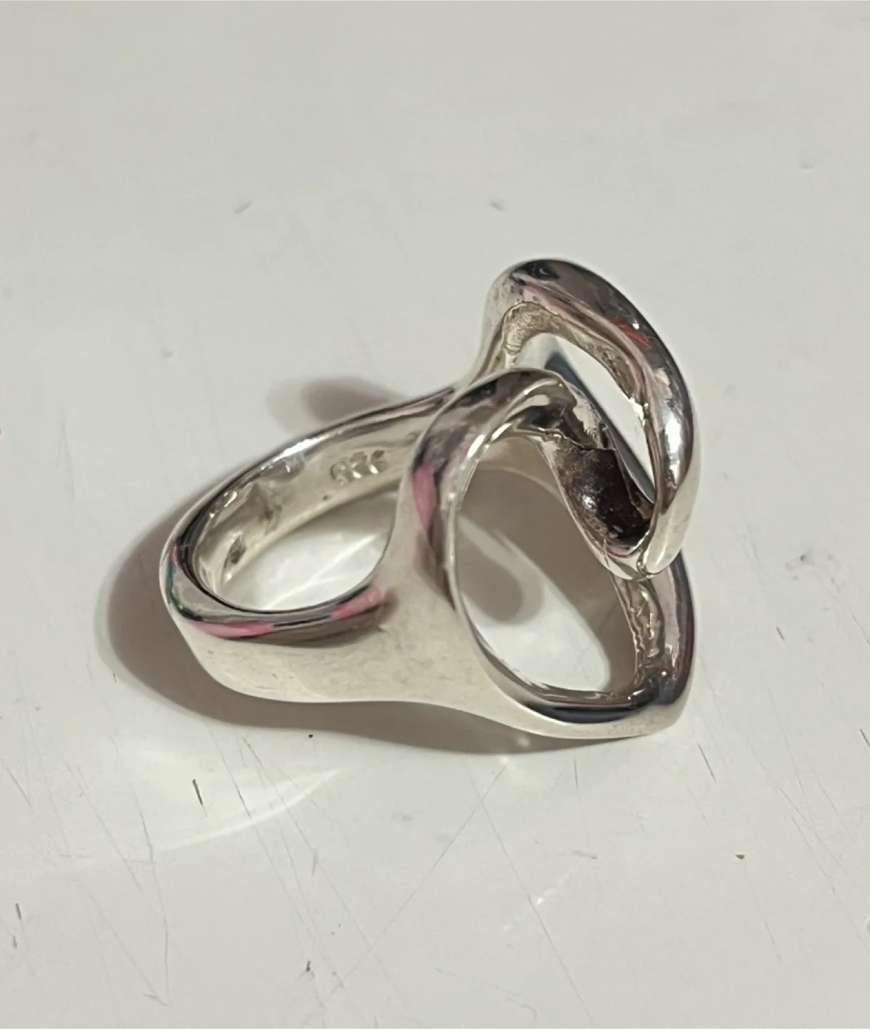 Real 925 Sterling Silver Abstract Heart Ring Size 9 image indicator(4)