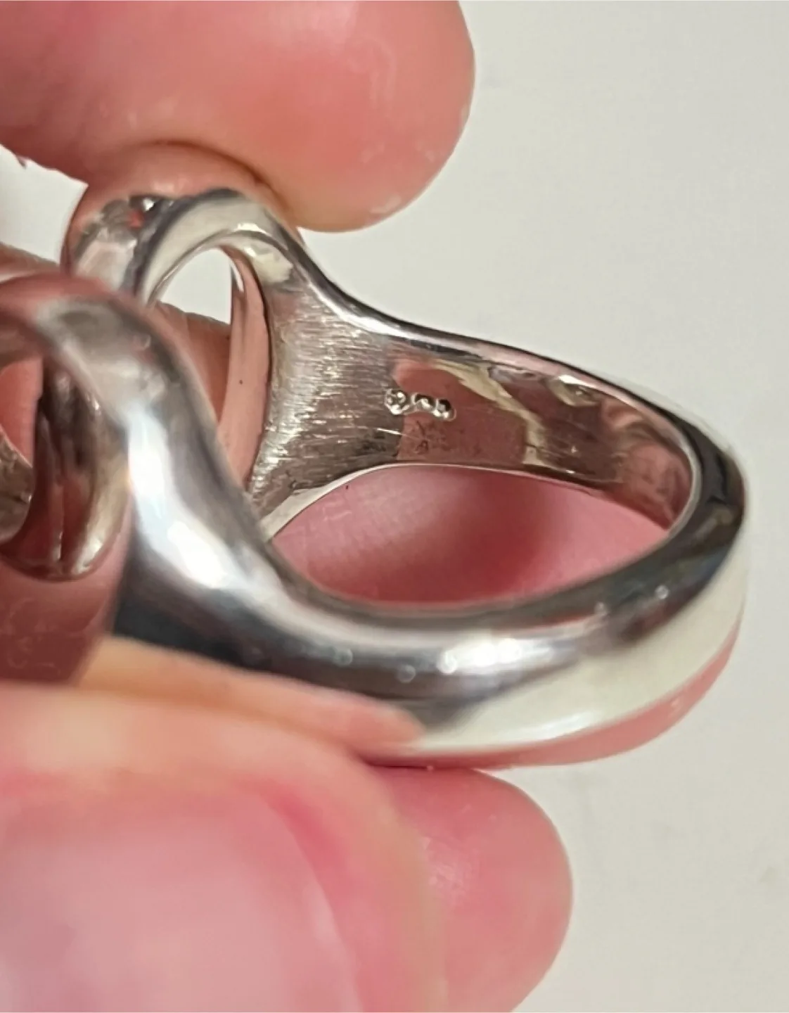 Real 925 Sterling Silver Abstract Heart Ring Size 9 image indicator(6)