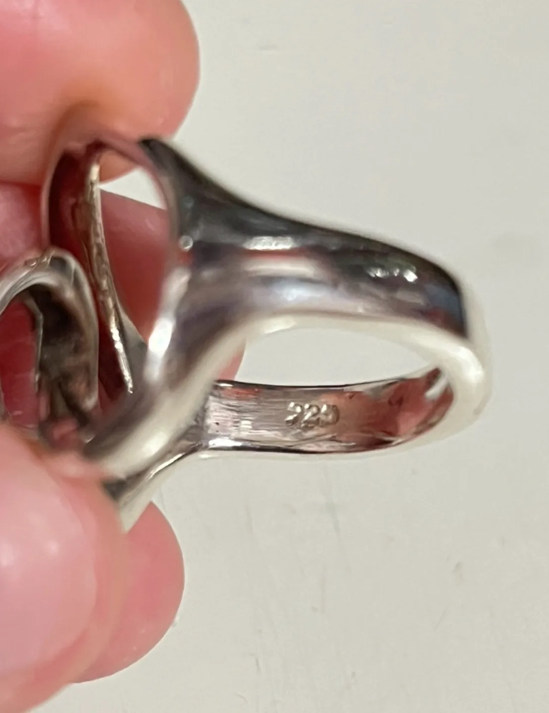 Real 925 Sterling Silver Abstract Heart Ring Size 9 image indicator(5)