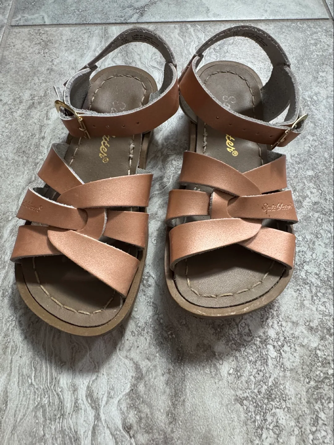 Salt Water Sandals, Rose Gold sz 10T thumbnail