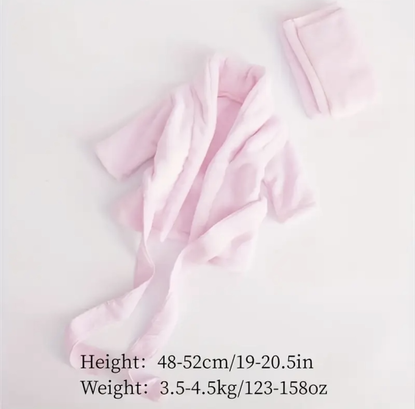 Infant photoshoot - baby pink robe (0-2mo) - photo 2