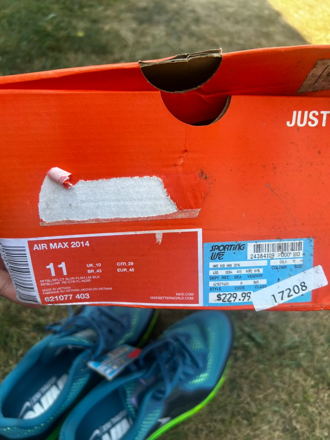 Nike Air Max 2014 Blue/Green - Size 11 image indicator(7)