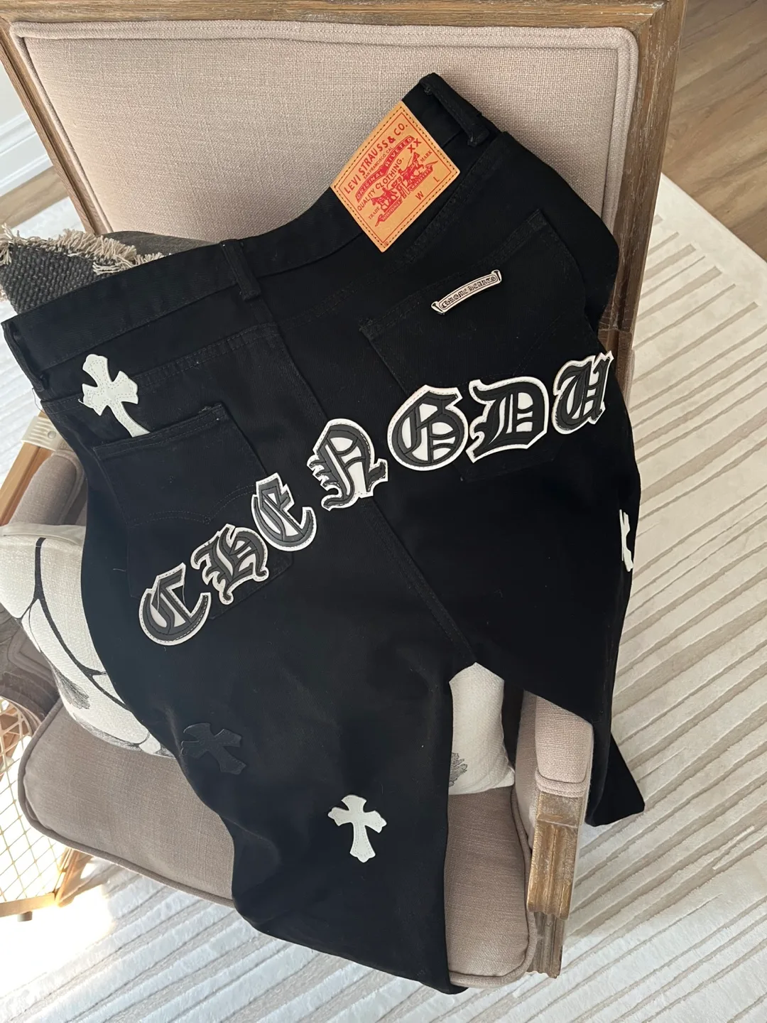 Chrome Hearts x Levi's Black Jeans image indicator(2)