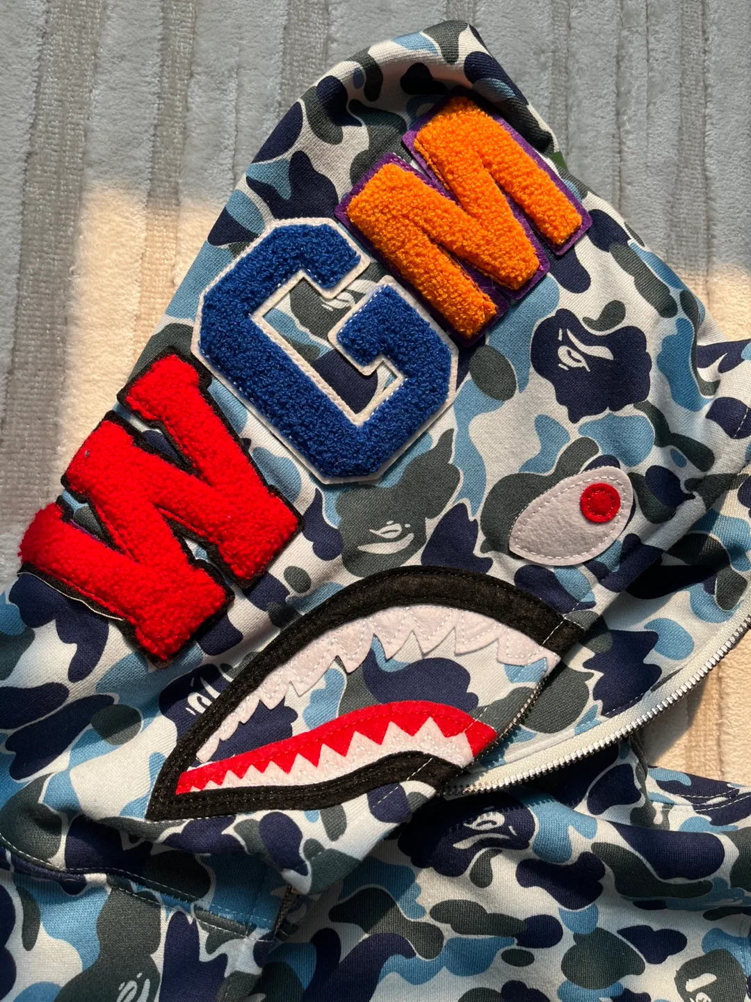 BAPE MGM Shark Full Zip Hoodie, Camo image indicator(4)