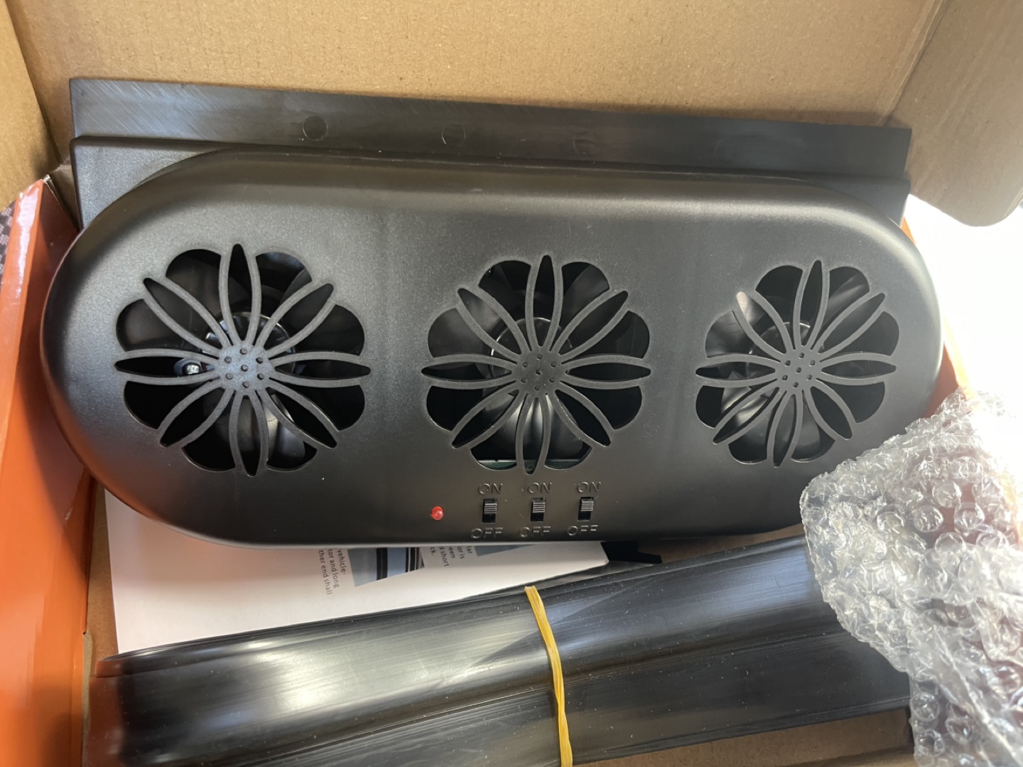 Solar Light-Controlled Exhaust Fan - Black - photo 2