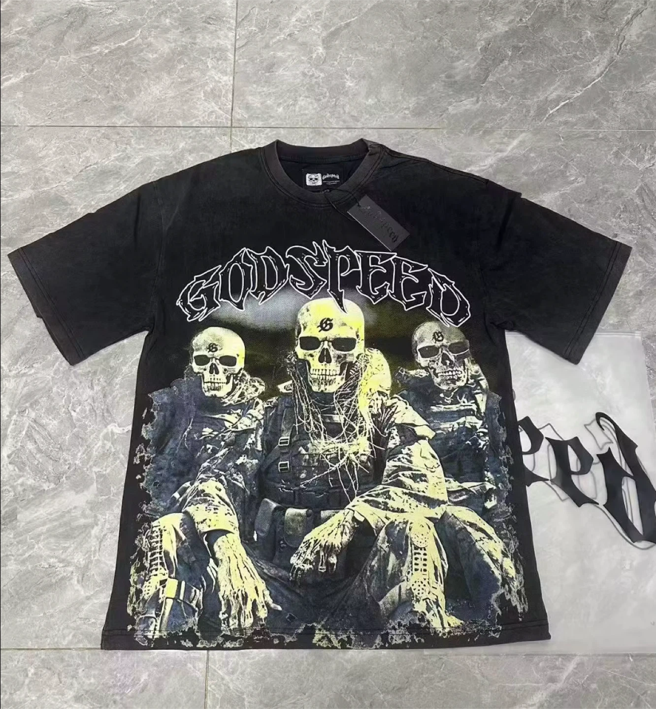 Godspeed Black Graphic Print T-shirt