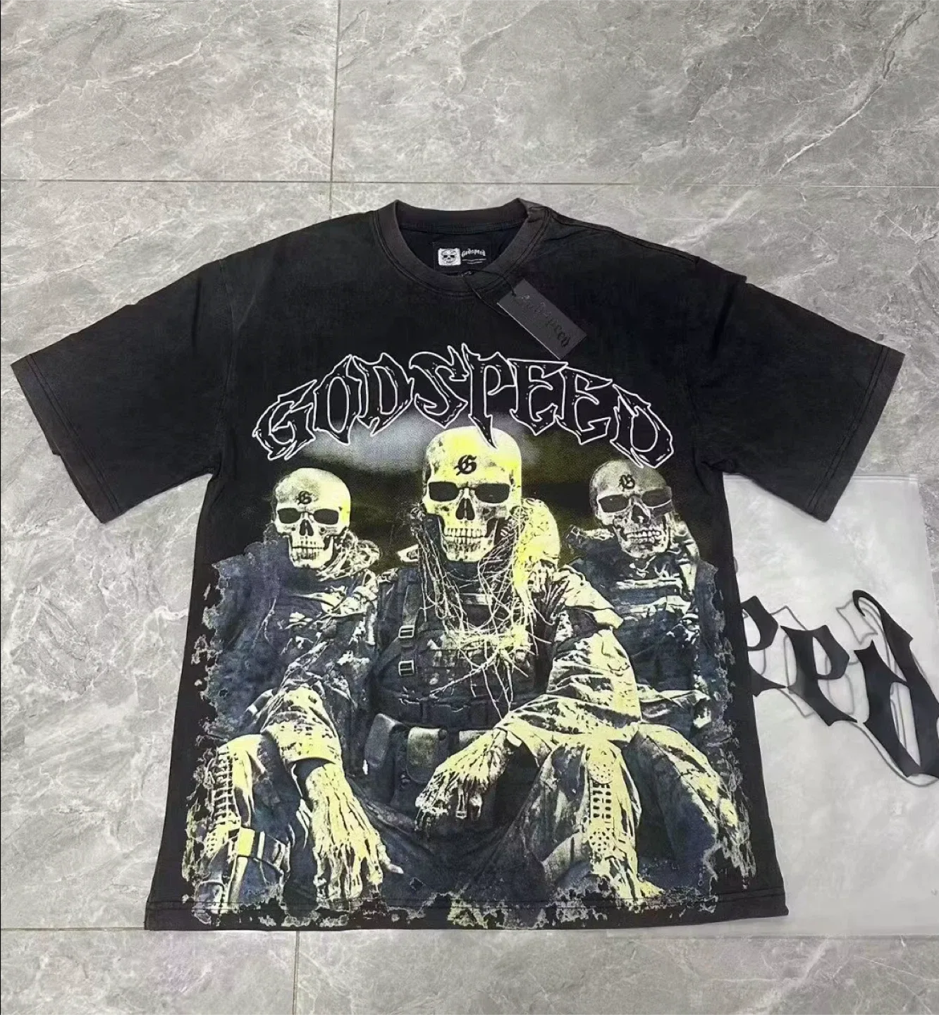 Godspeed Black Graphic Print T-shirt