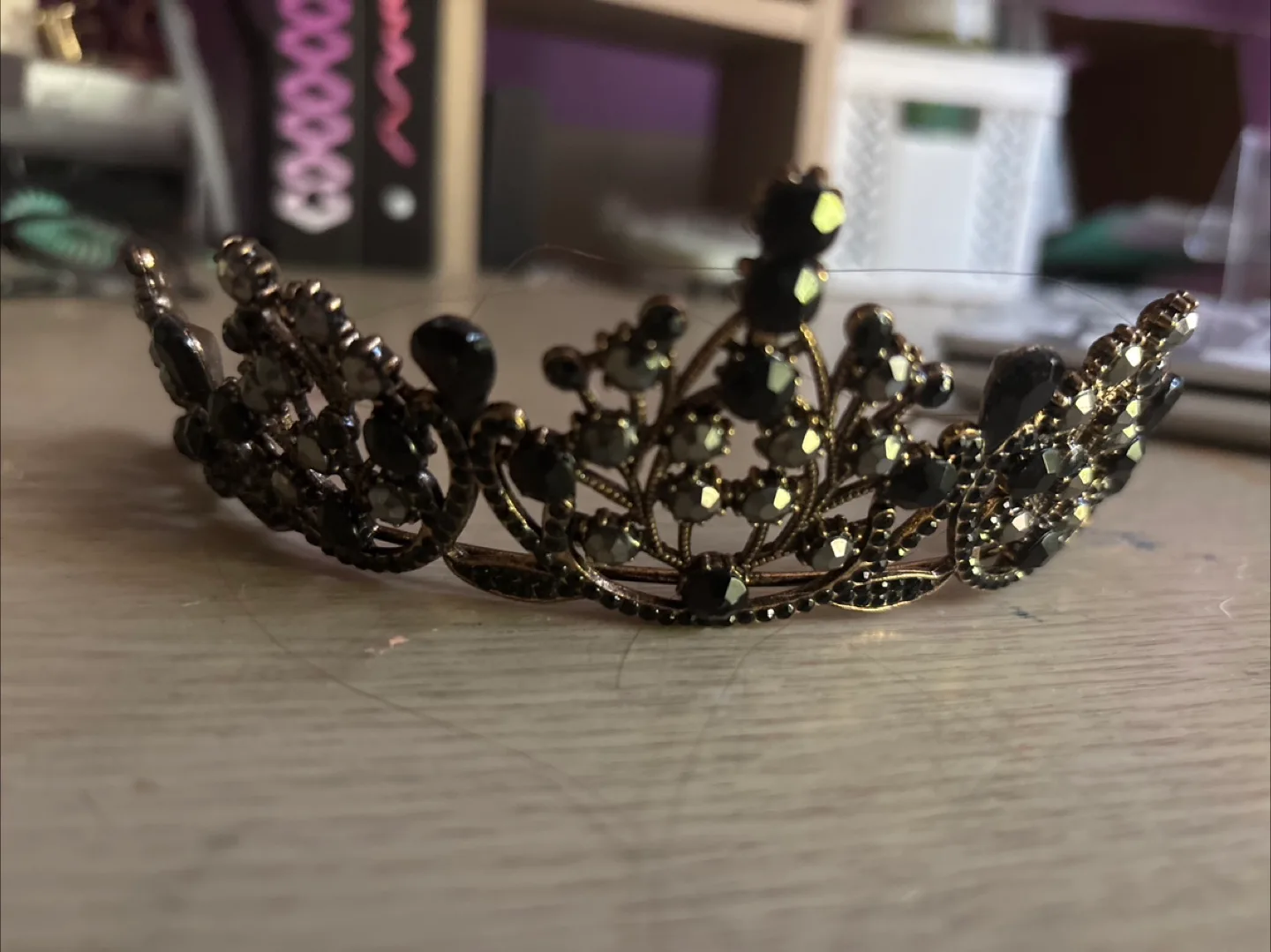 Black Rhinestone Tiara thumbnail