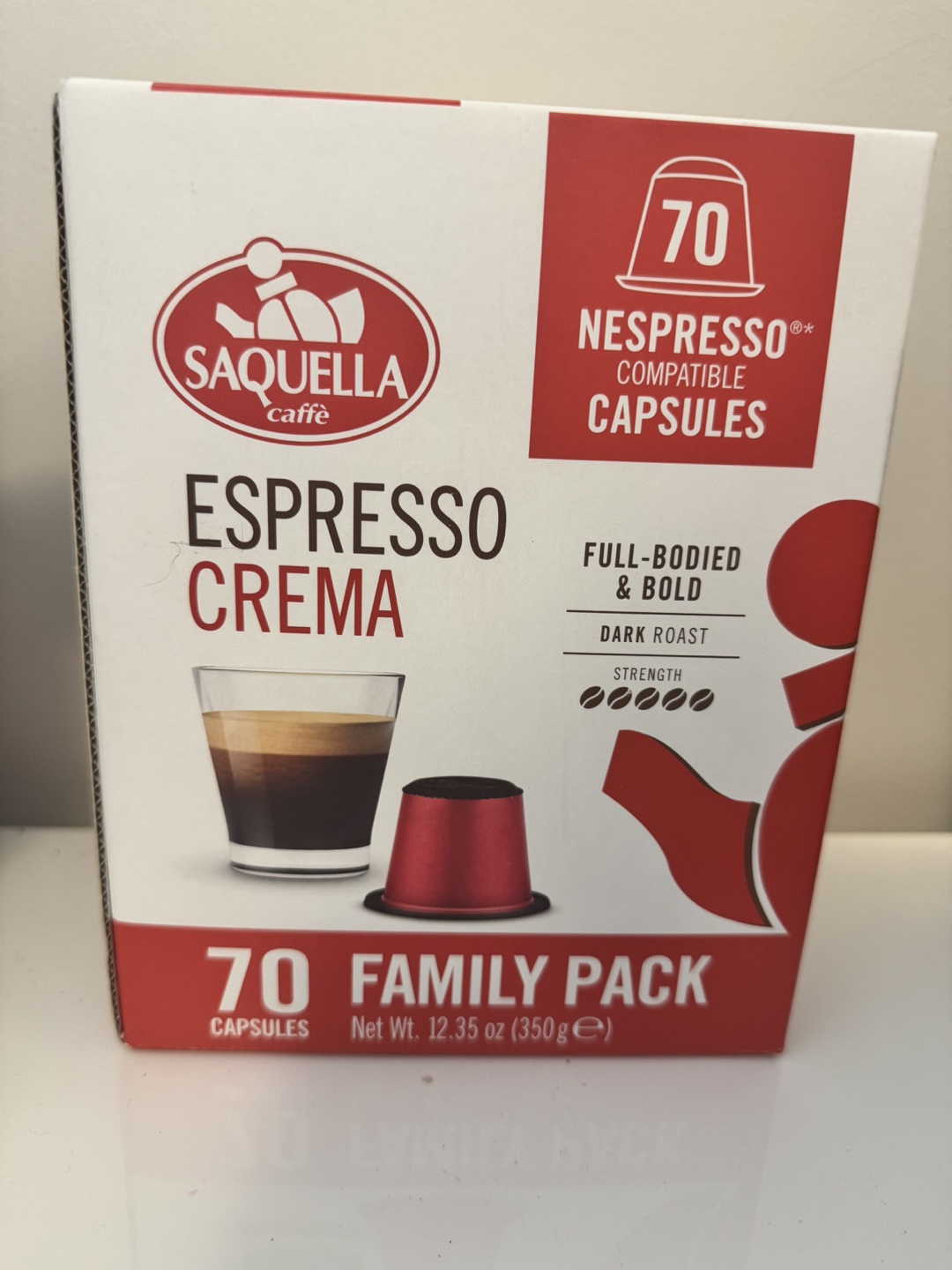 Saquella Espresso Crema Nespresso Capsules - 70 Pack - photo 2