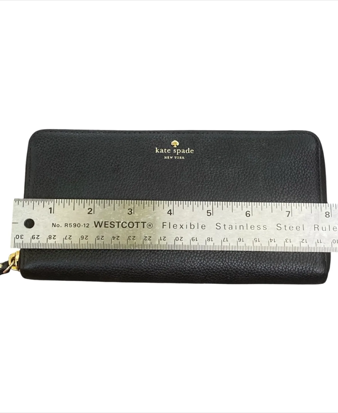 Kate Spade Black Leather Zip Around Wallet image indicator(3)