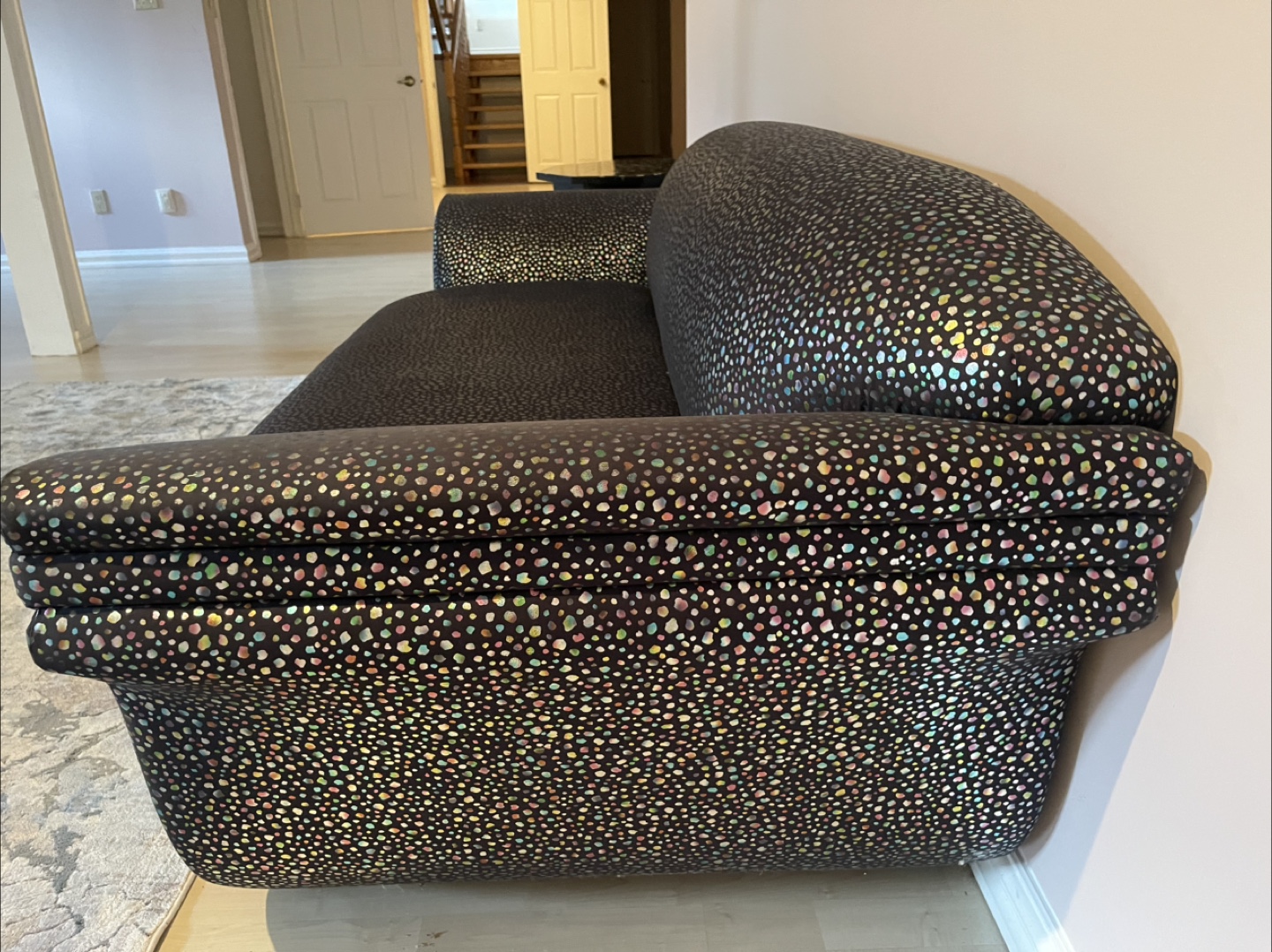 Unique Sofa - Black with Colourful Dots - photo 2