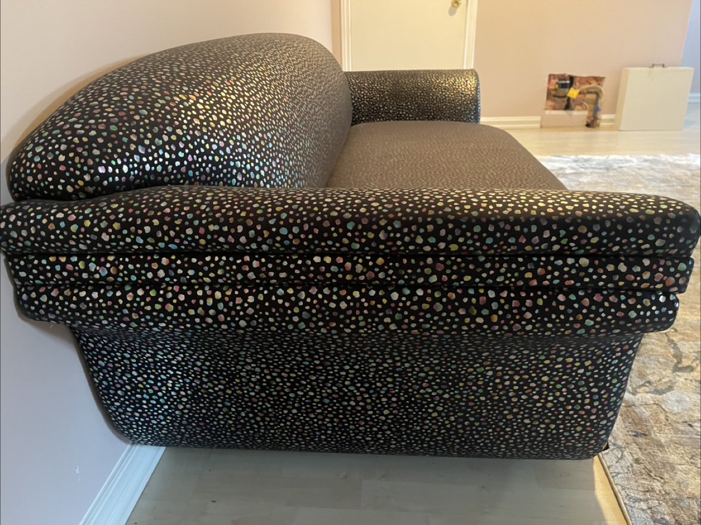 Unique Sofa - Black with Colourful Dots - photo 3