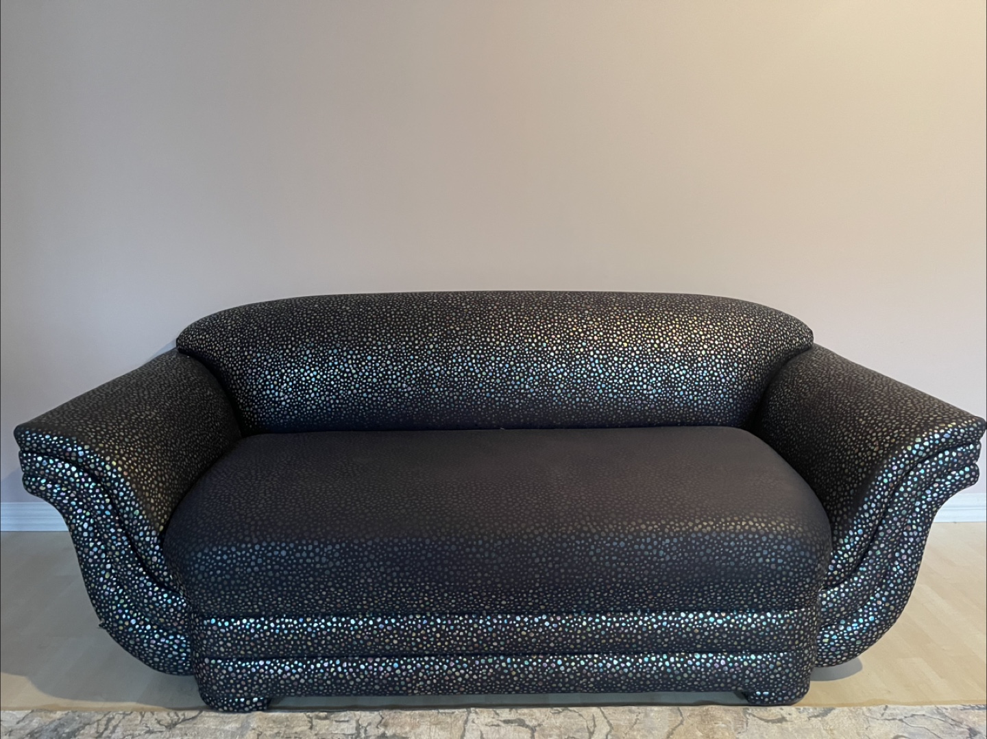 Unique Sofa - Black with Colourful Dots