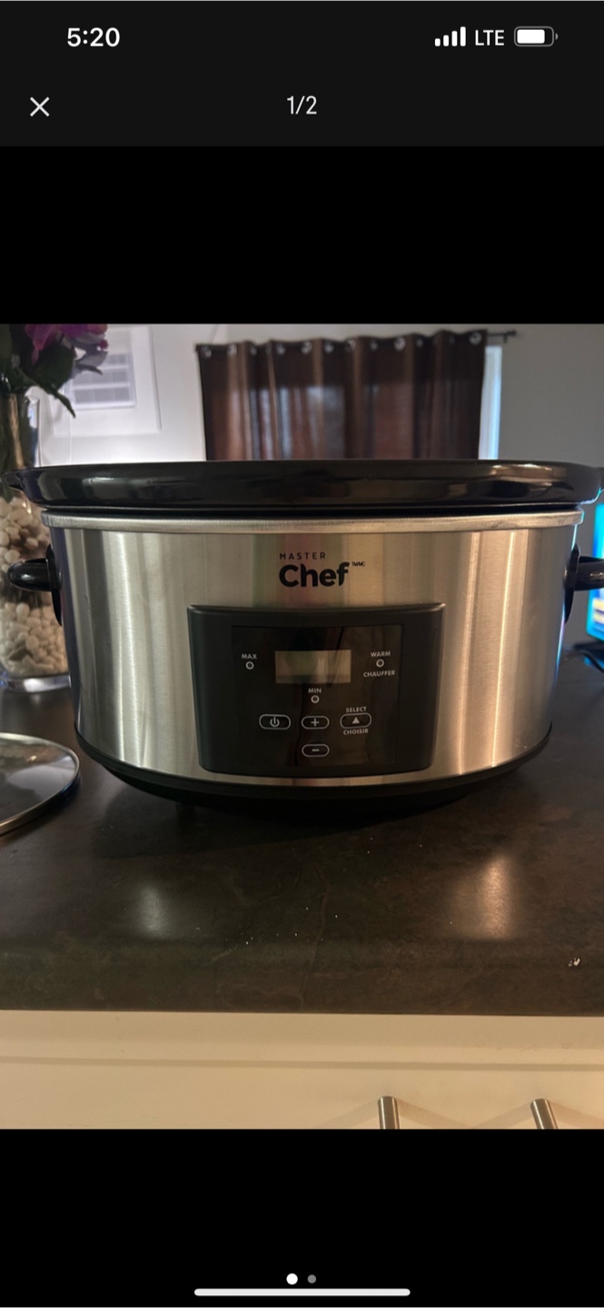 Master Chef Slow Cooker Digital Screen