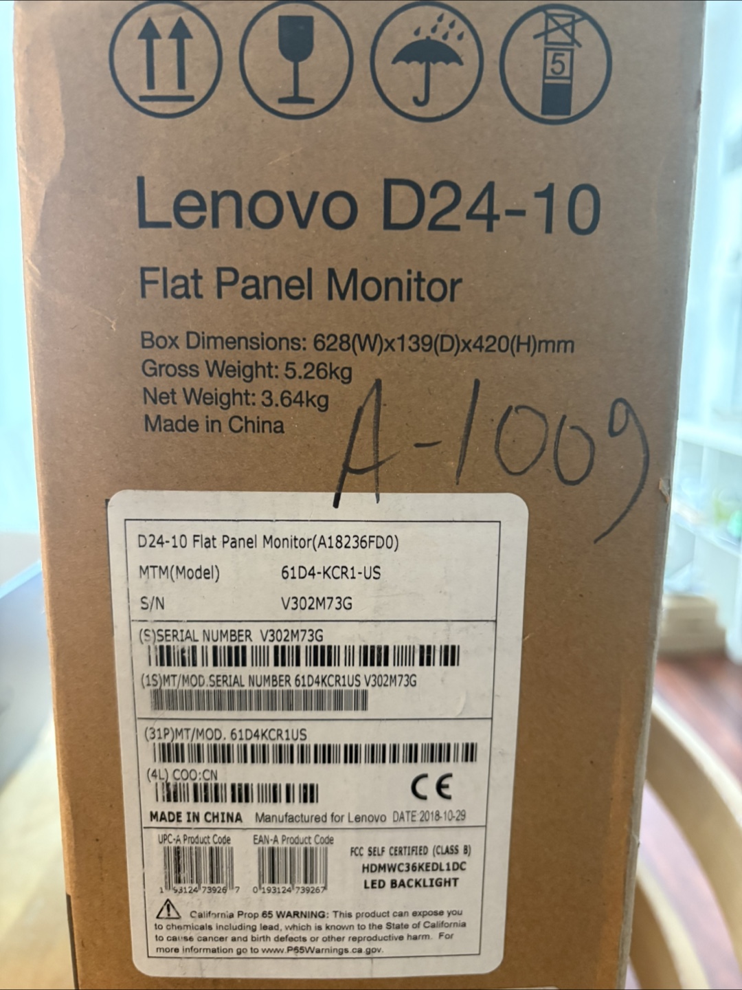 Lenovo D24-10 Flat Panel Monitor - photo 2