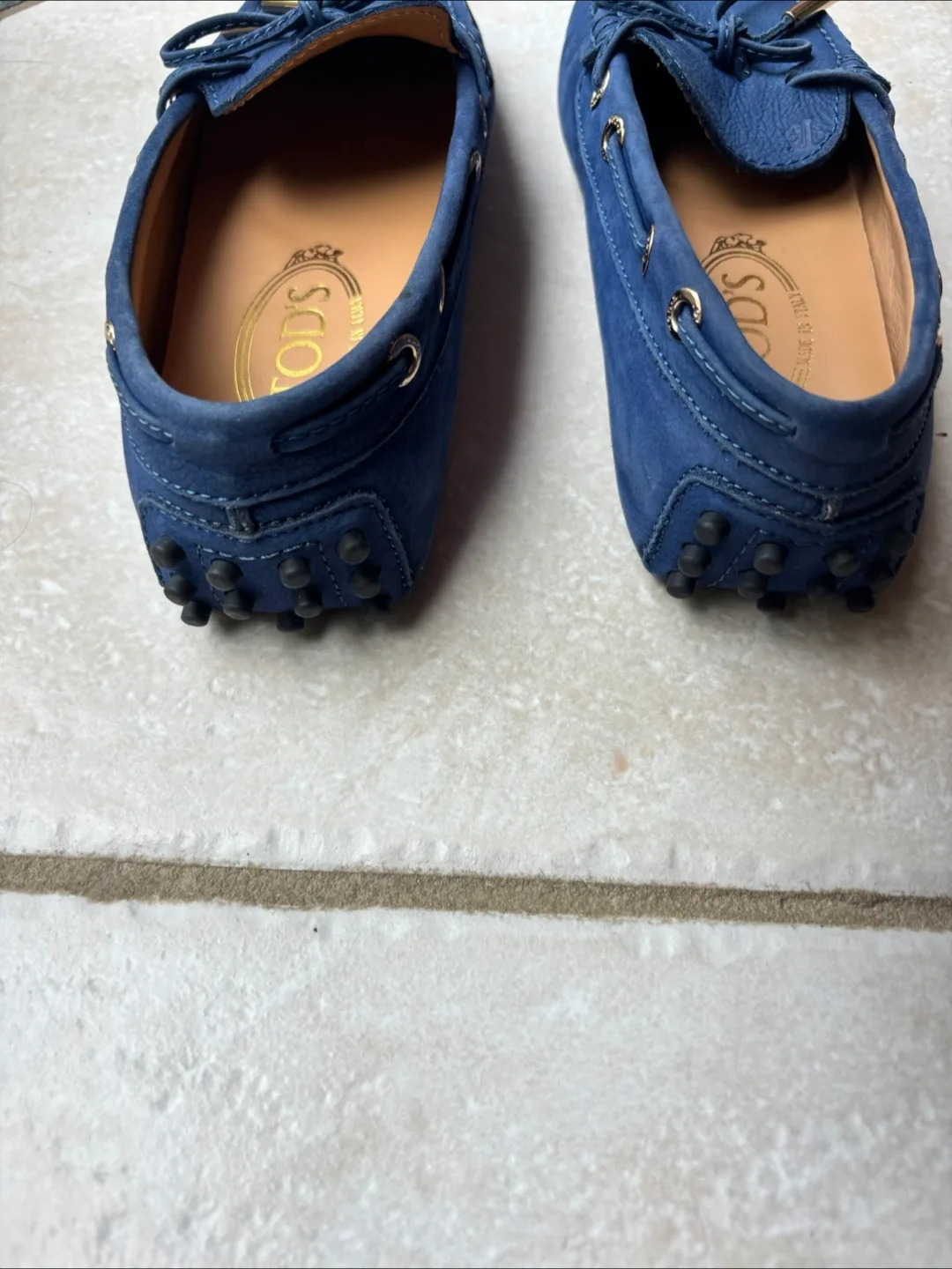 Tod's Blue Leather Driving Shoes image indicator(3)