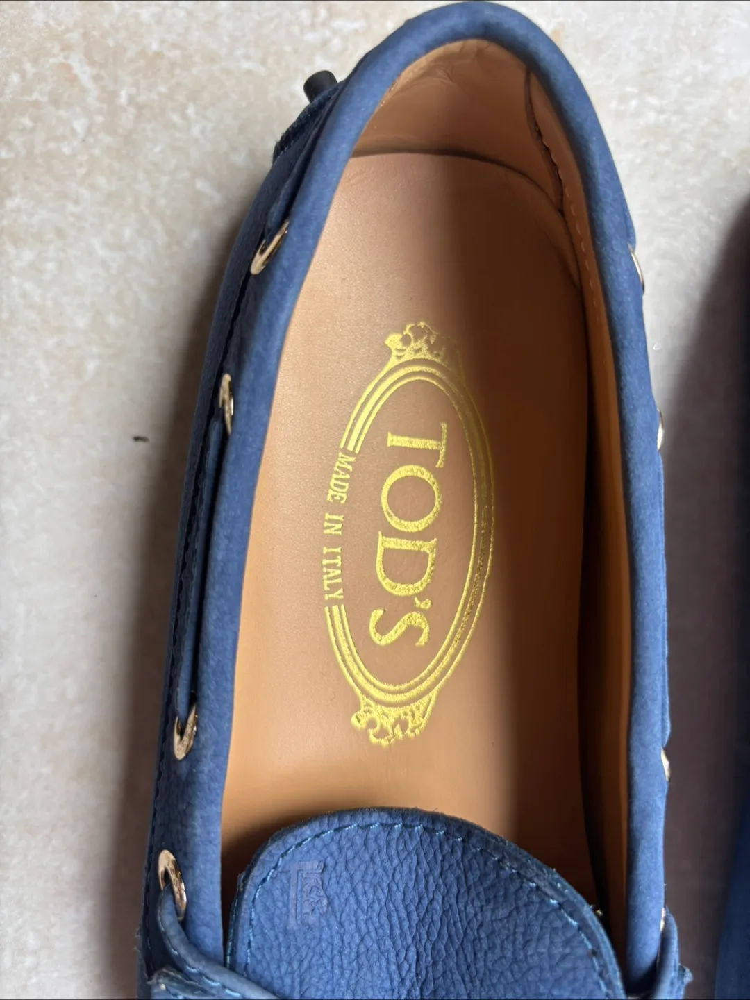 Tod's Blue Leather Driving Shoes image indicator(2)