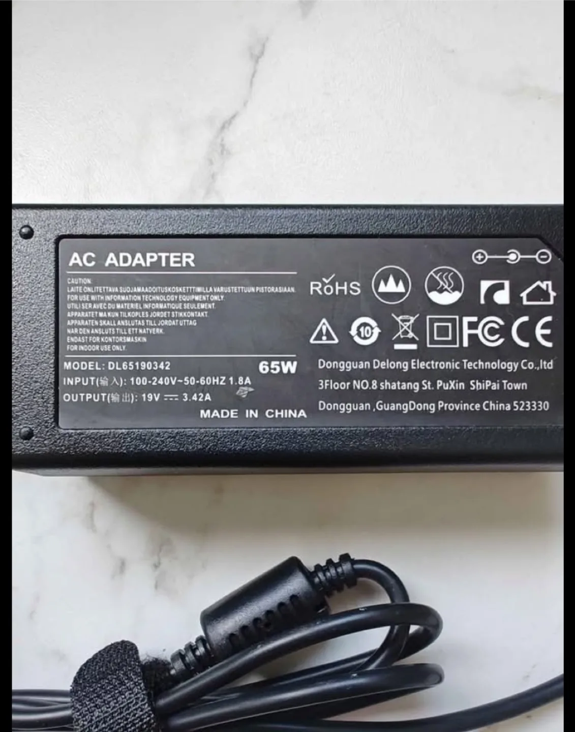 65W AC Adapter - Model DL65190342 image indicator(2)