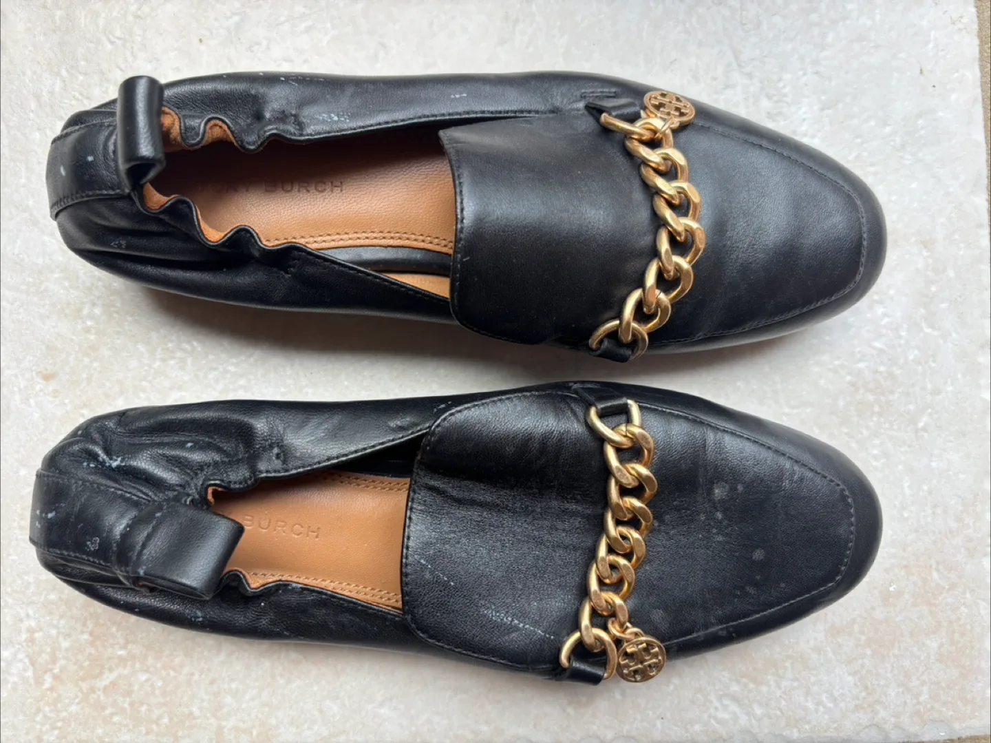 Tory Burch Black Leather Loafers image indicator(2)