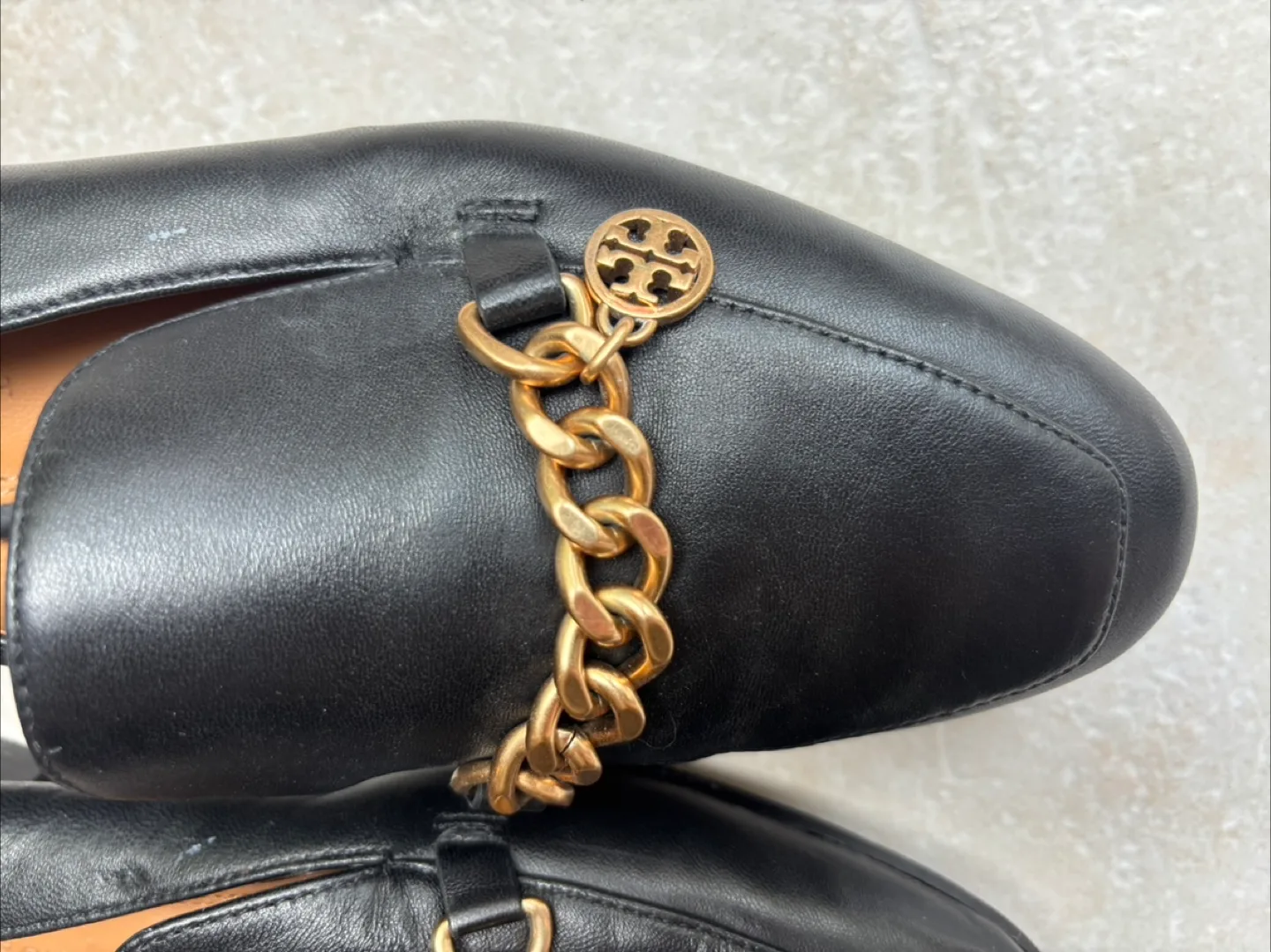 Tory Burch Black Leather Loafers image indicator(3)