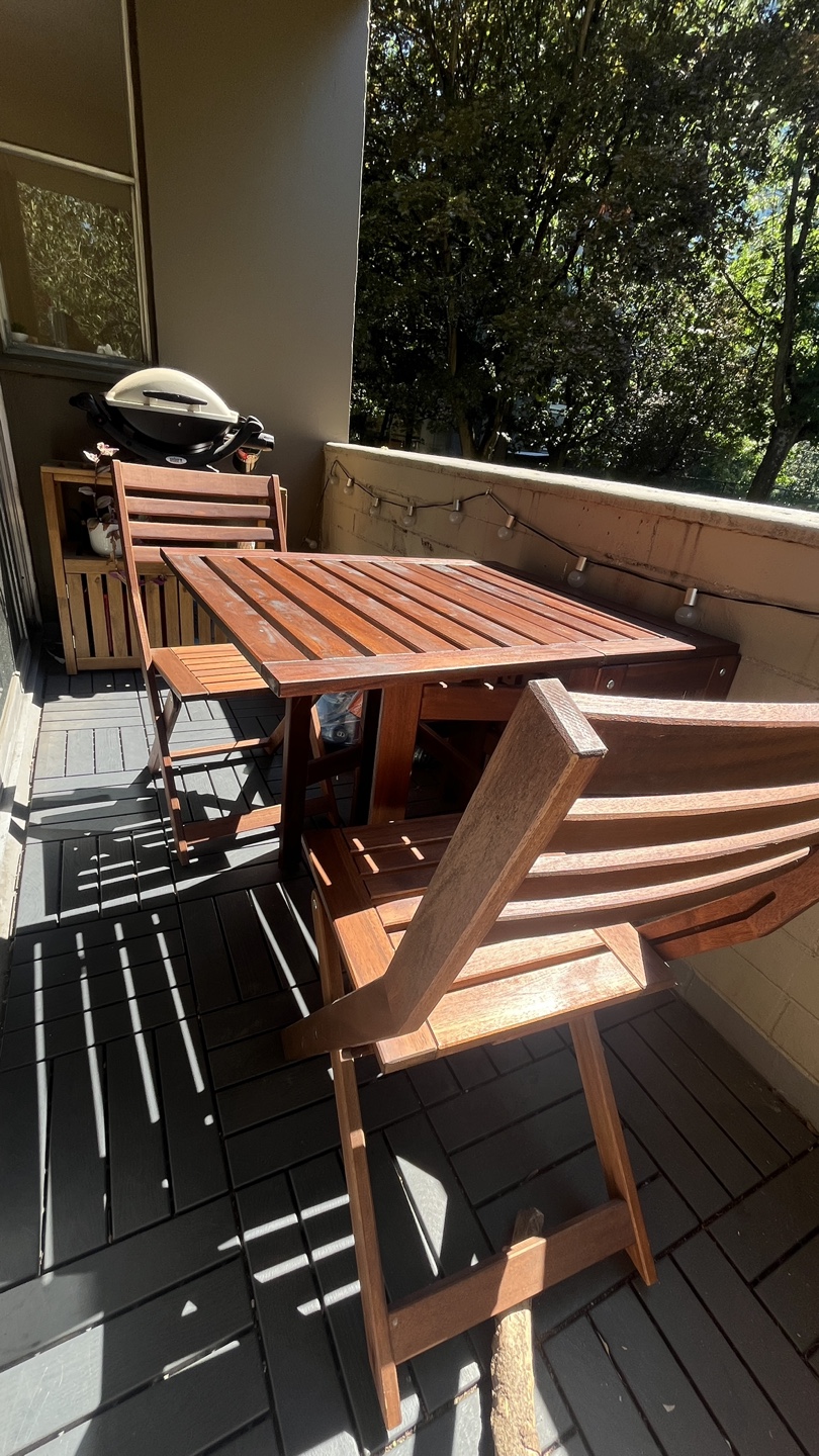 IKEA APLARO Wood Table & Chair Set - photo 4