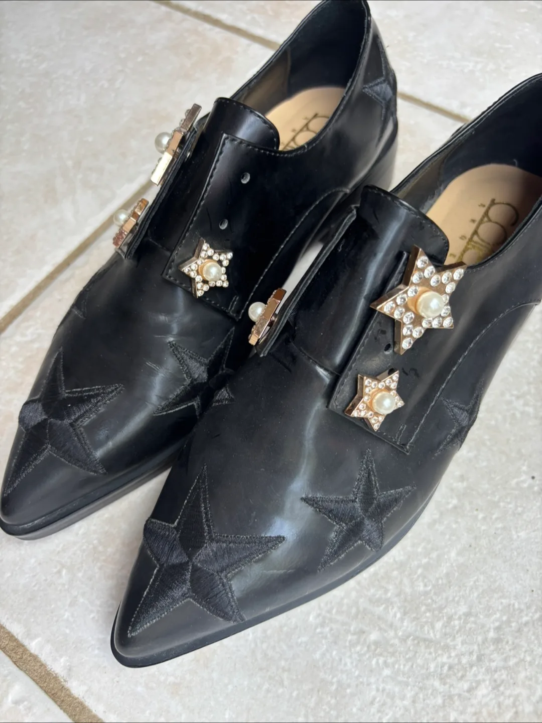 Colac Shoes Black Star Embellished image indicator(5)