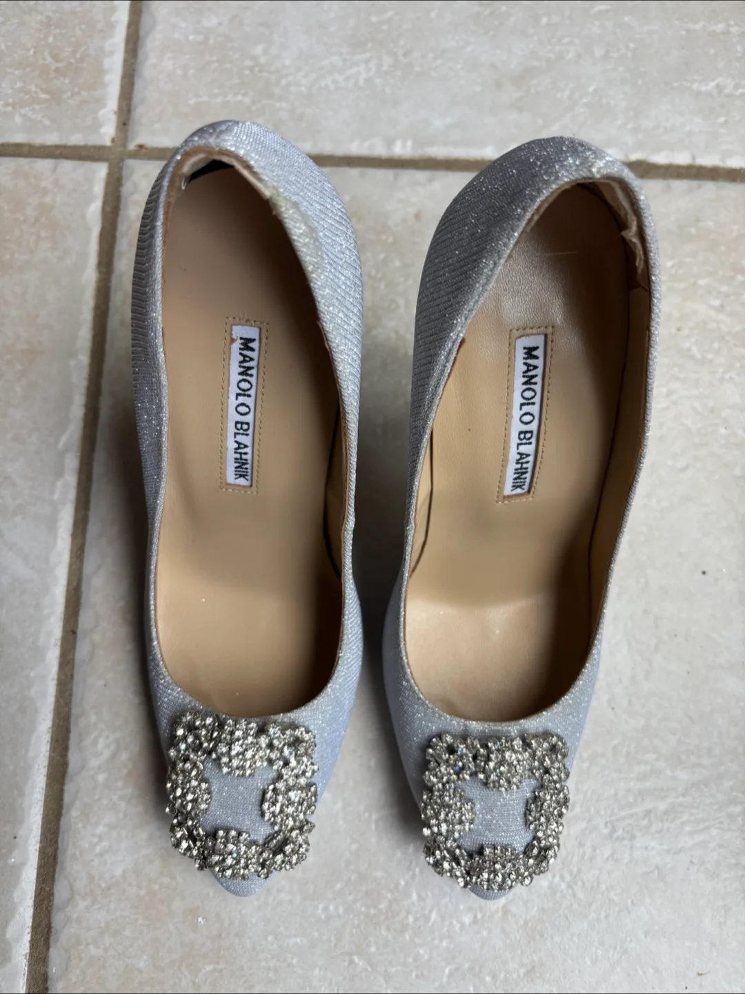 Manolo Blahnik Silver Heels image indicator(2)