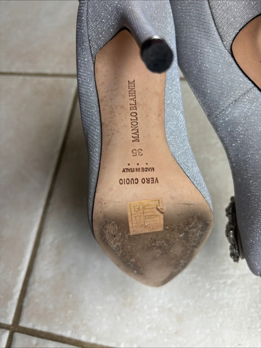 Manolo Blahnik Silver Heels image indicator(7)