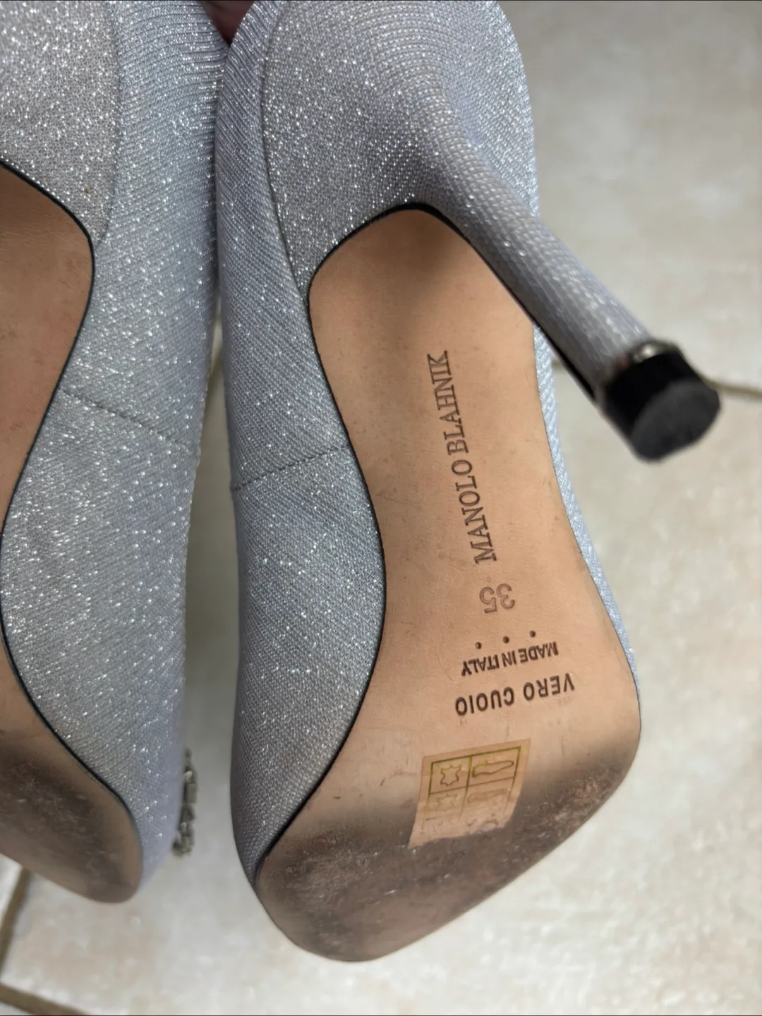 Manolo Blahnik Silver Heels image indicator(8)