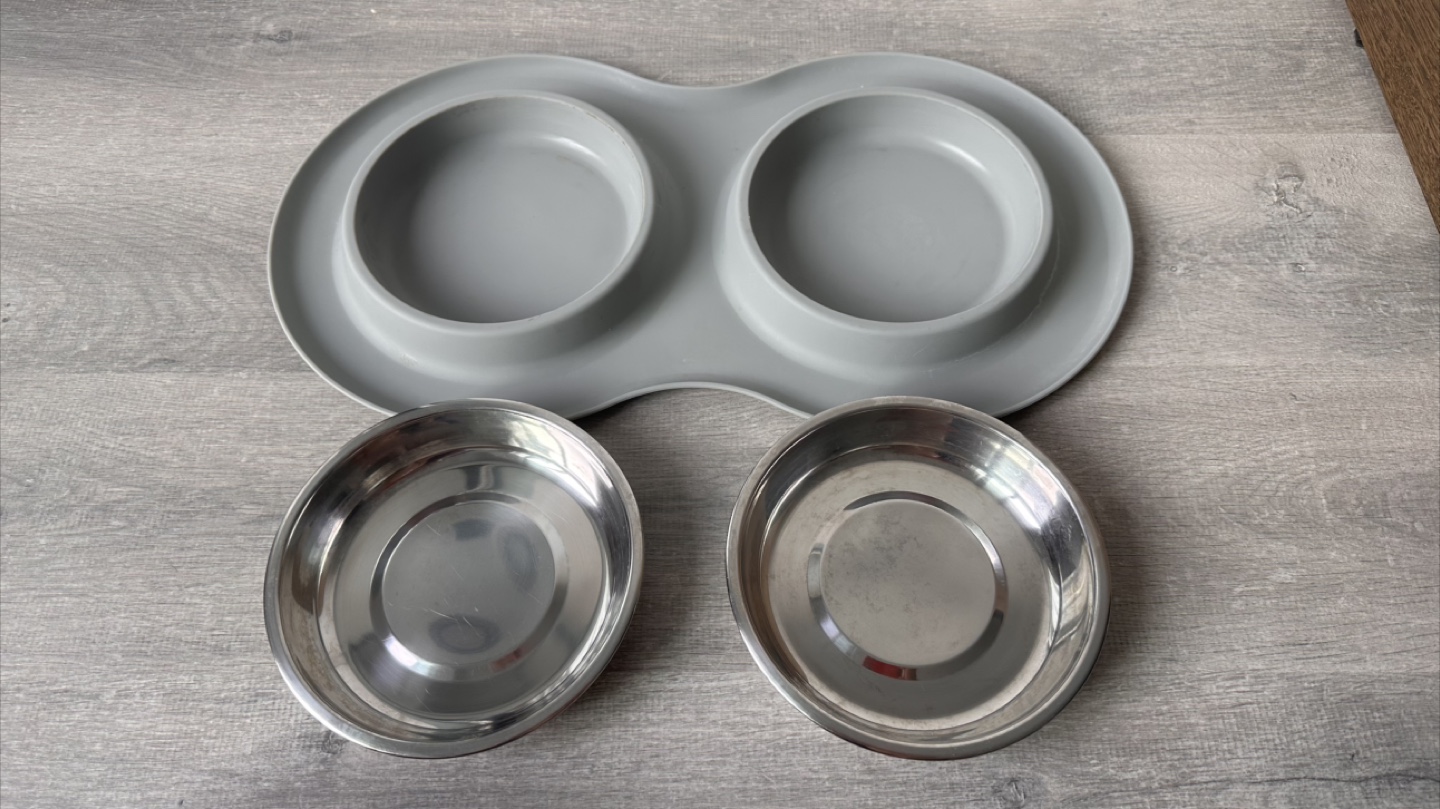 Whisker City Stainless Steel Double Diner Cat Bowls - photo 2
