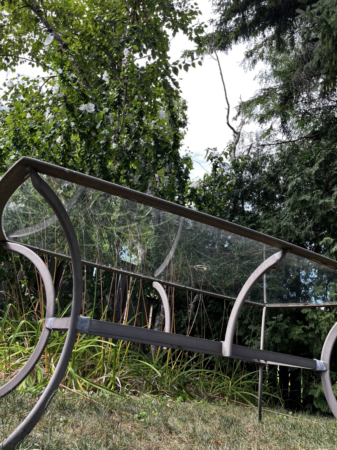 Large Glass Patio Table - photo 2