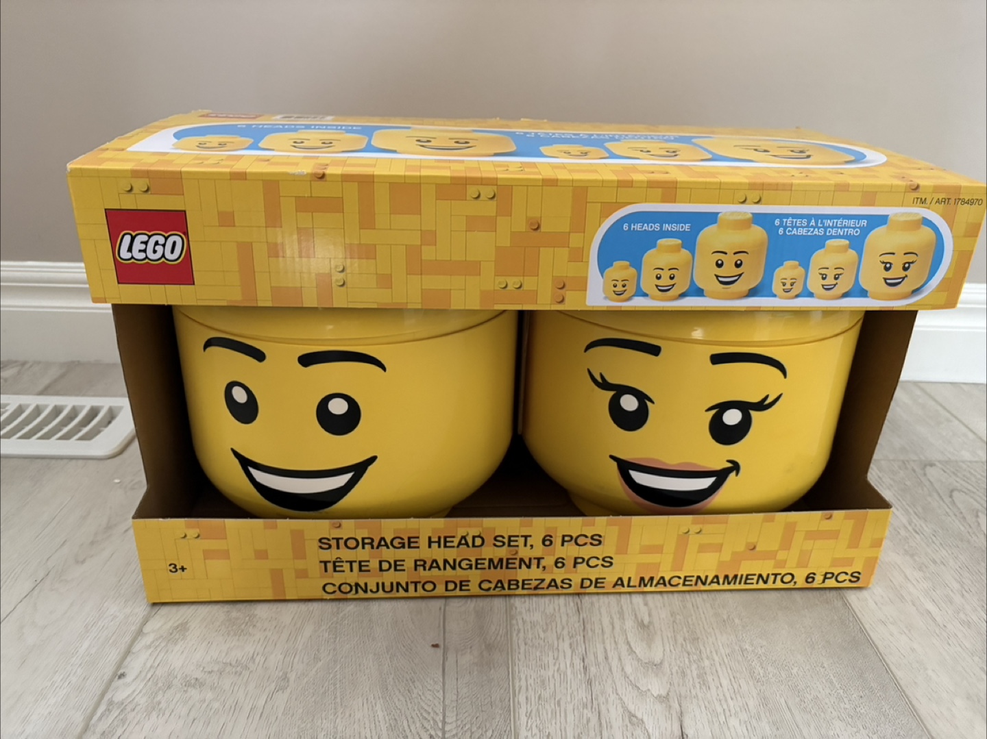 LEGO Storage Head Set, 6 pcs - New in Box!