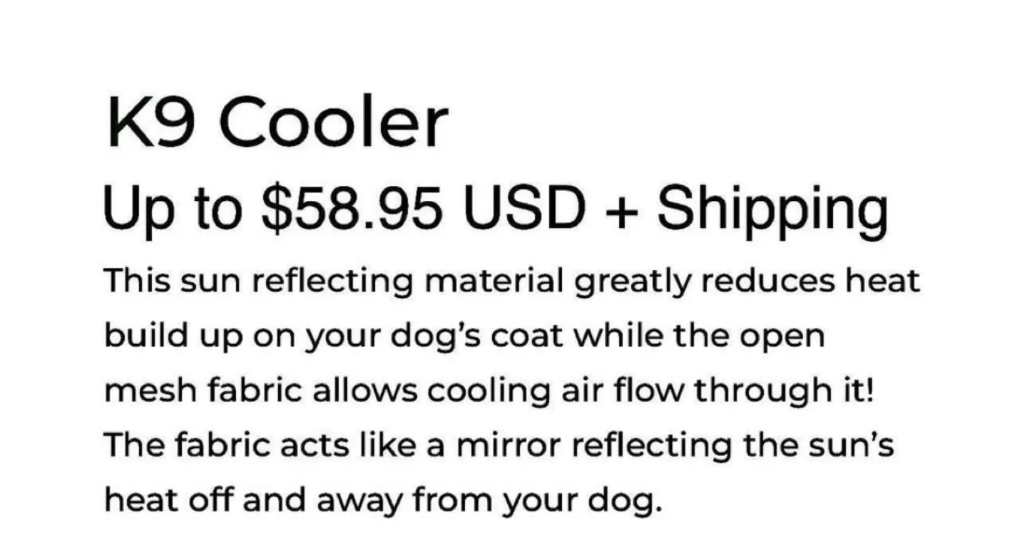 “K-9 BEAT the HEAT” COOLER for your Pet image indicator(5)