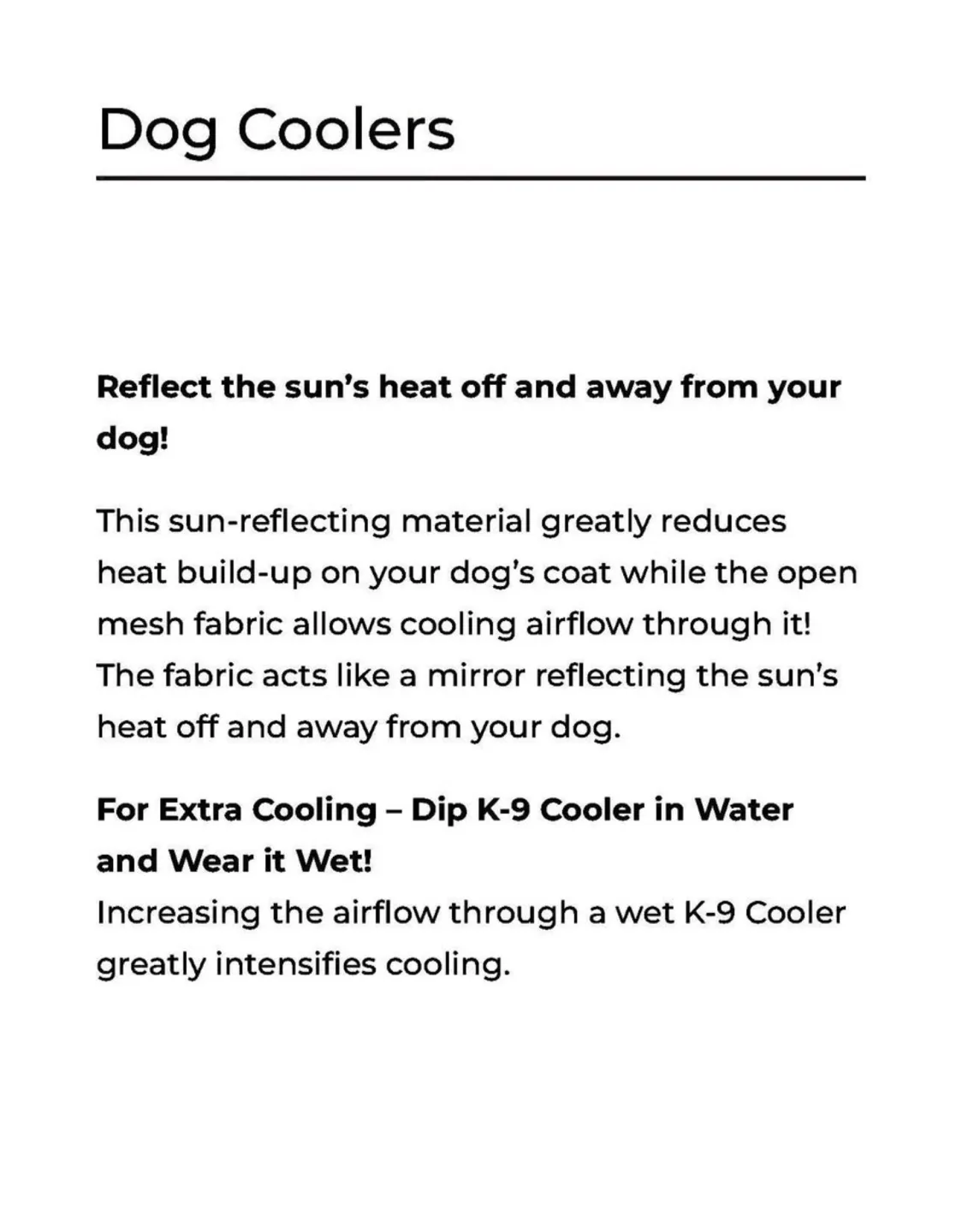 “K-9 BEAT the HEAT” COOLER for your Pet image indicator(8)