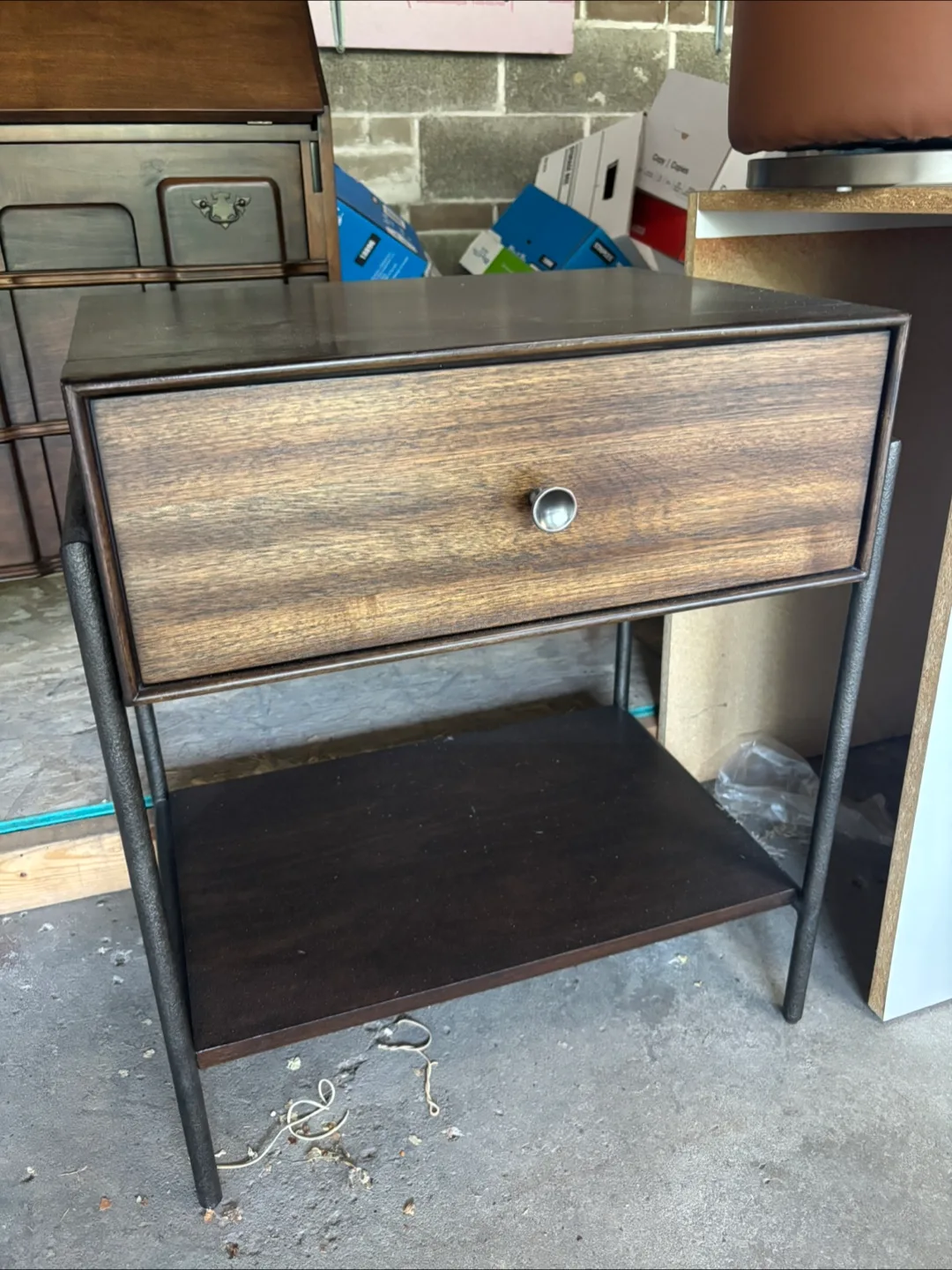 Wood Nightstand with Drawer thumbnail