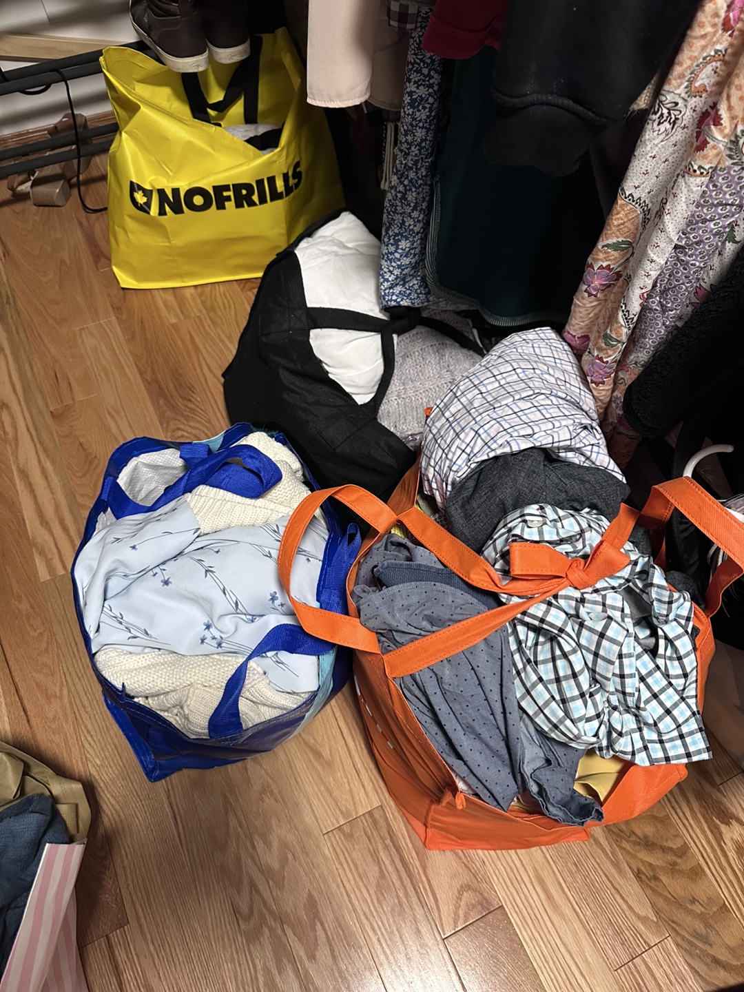 Bags of clothes