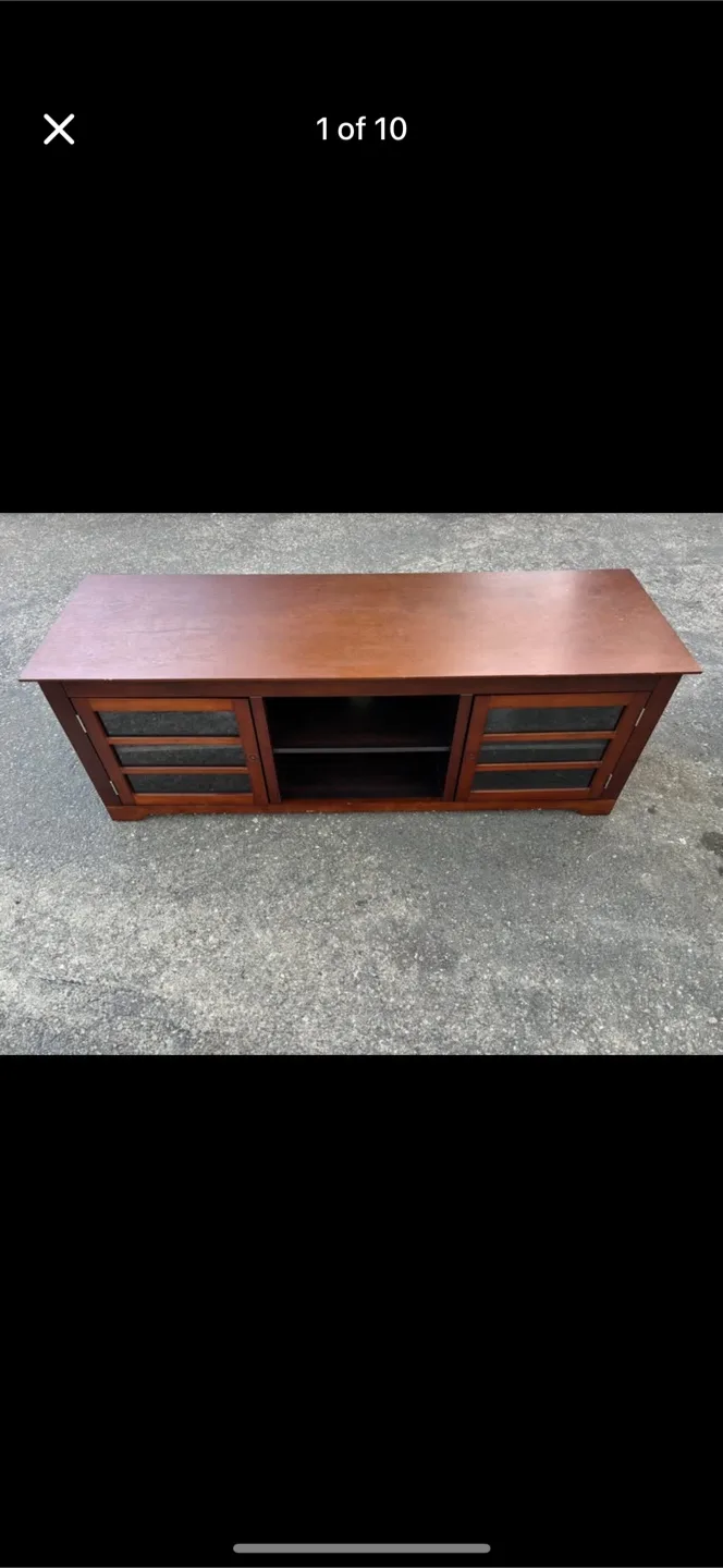 Brown Wooden TV Stand thumbnail