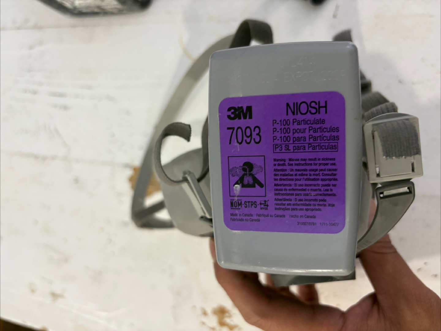 3M 7093 FILTER MASK NIOSH P-100 Particulate Filters - photo 2