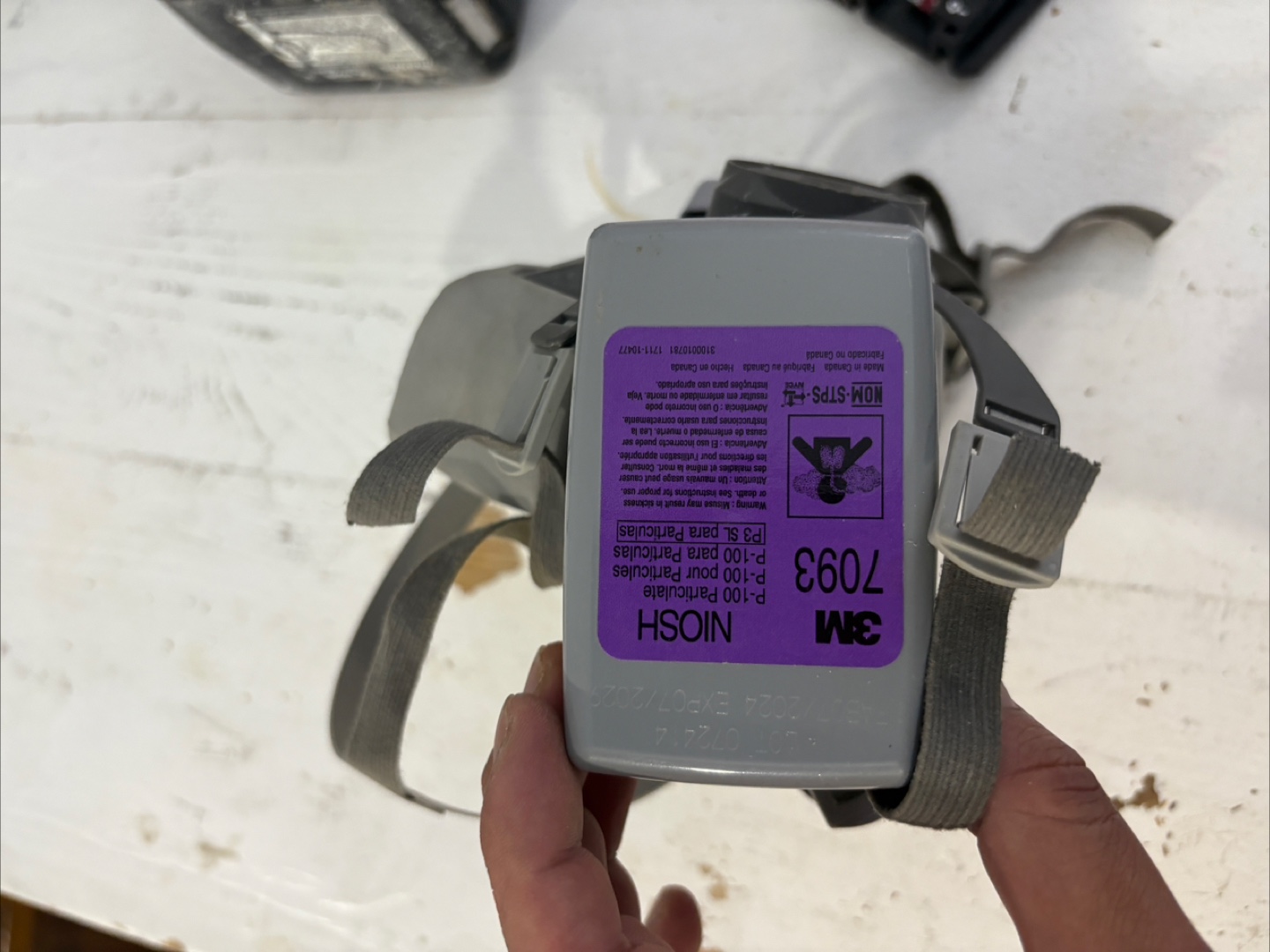 3M 7093 FILTER MASK NIOSH P-100 Particulate Filters - photo 4