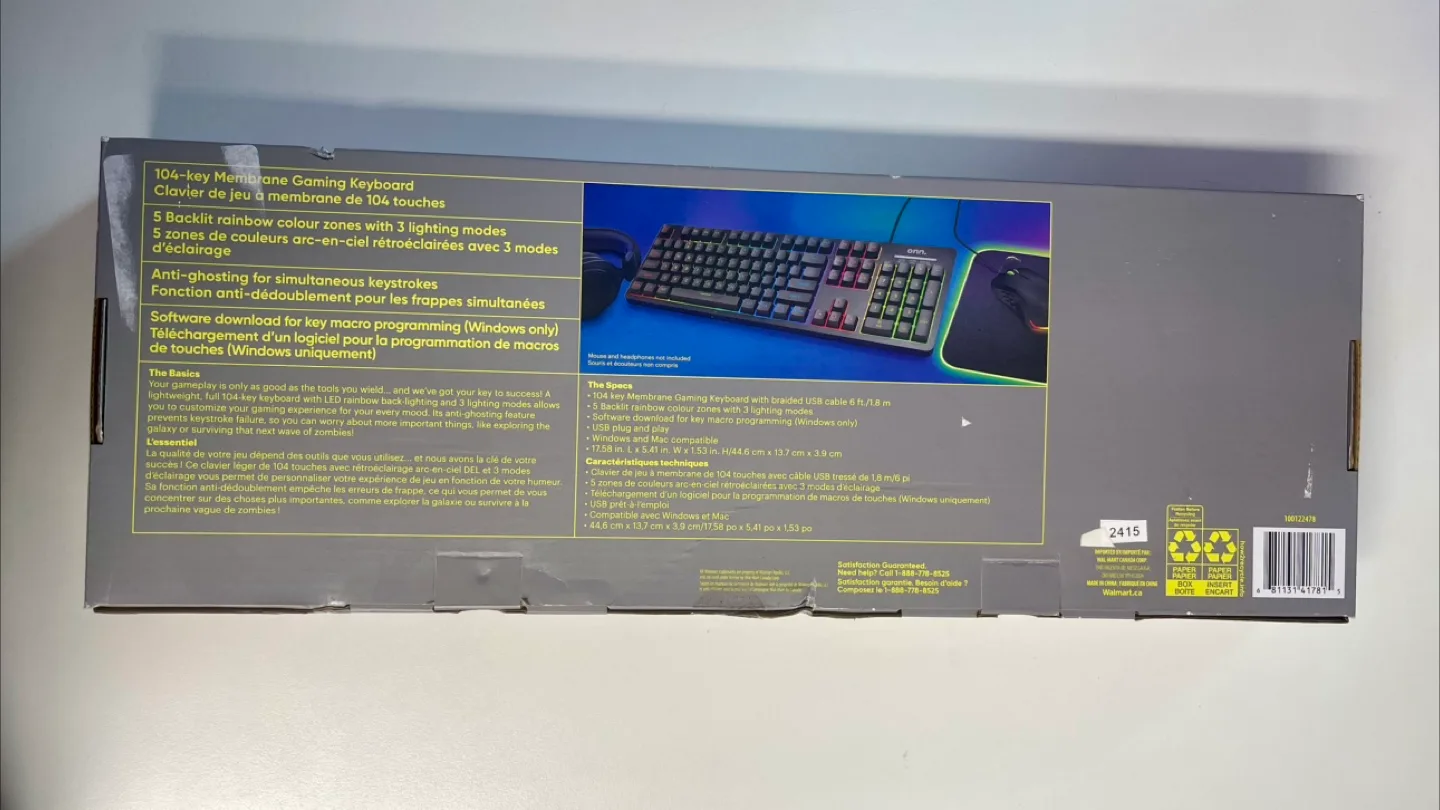onn. LED Gaming Keyboard - New in Box! 🧡 image indicator(2)