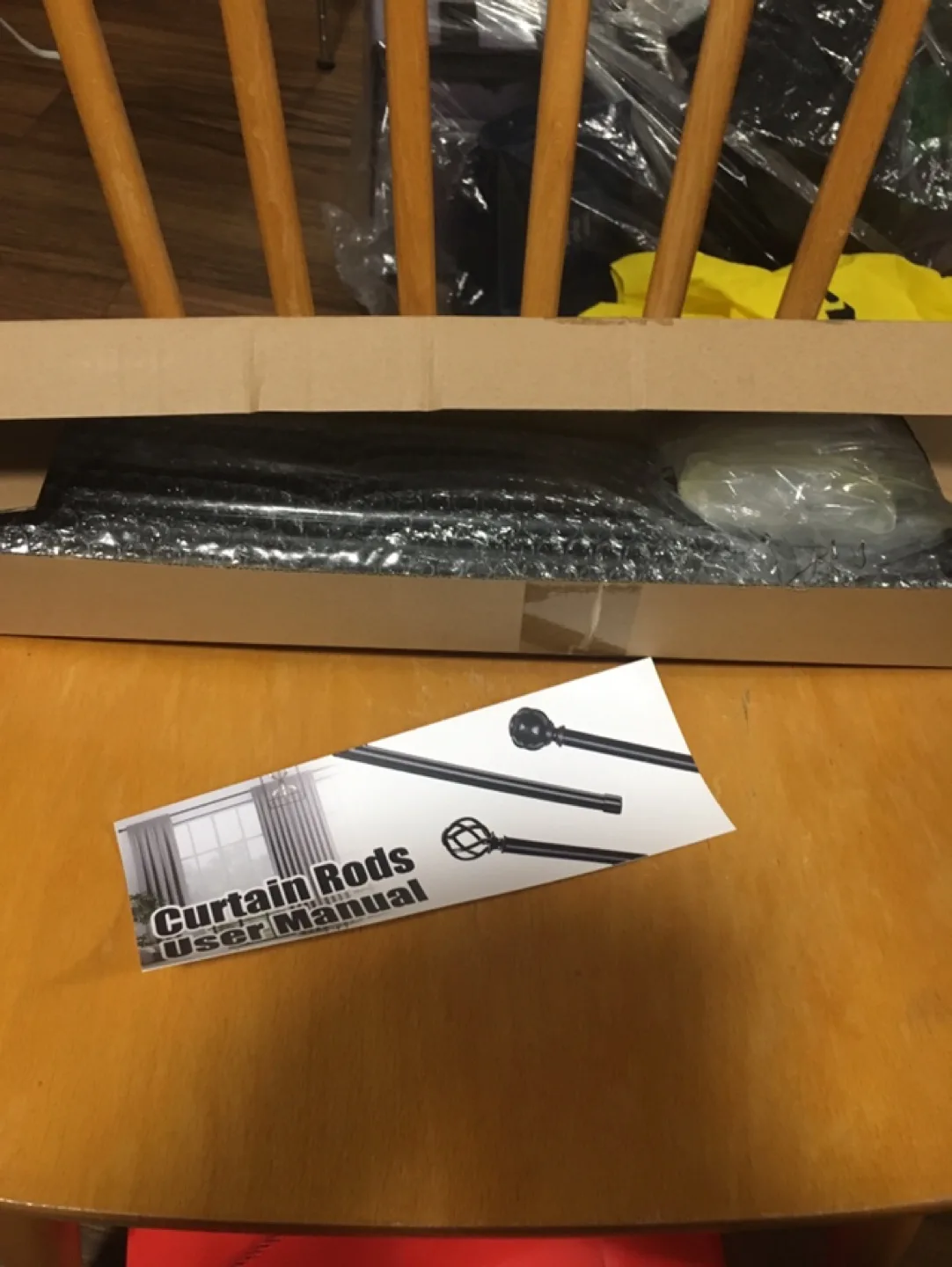 New Black Curtain Rods 32 to 84 Inch image indicator(3)