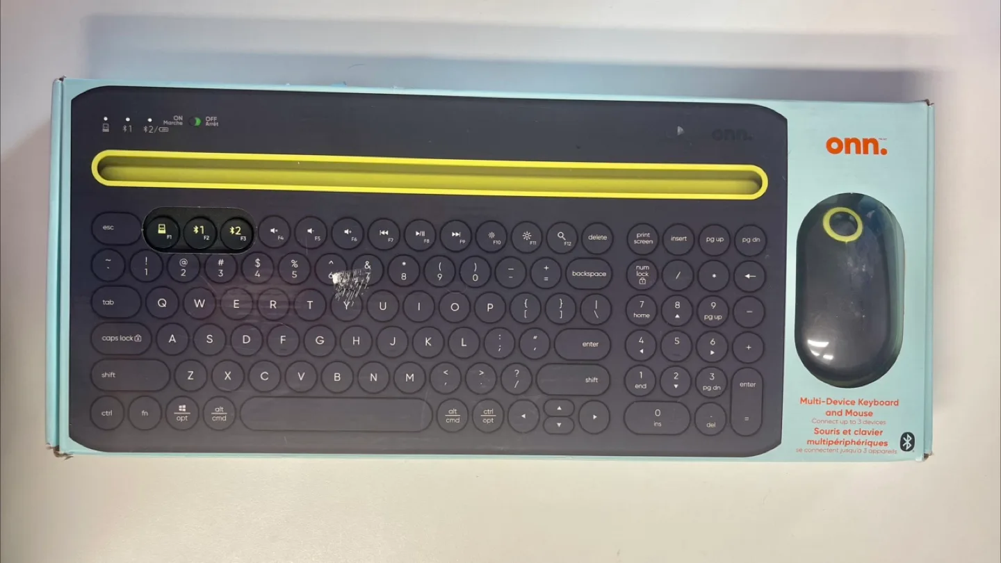 New - onn. Multi-Device Keyboard and Mouse Combo 🧡 thumbnail