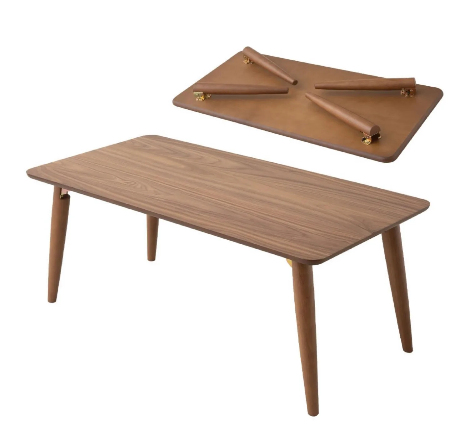 EMCOR Folding Low Table - Walnut, 41.34in 🧡 thumbnail
