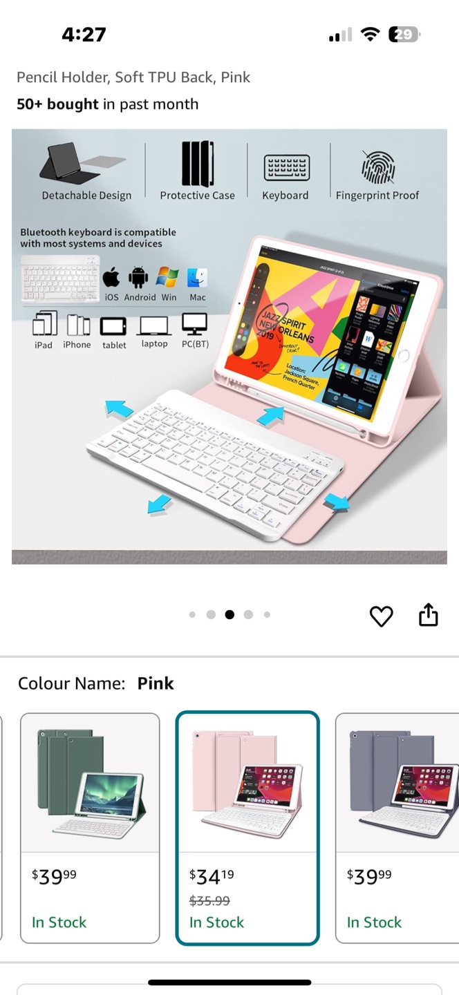 New JKSML iPad 10.2" Keyboard Case 🧡 - photo 4